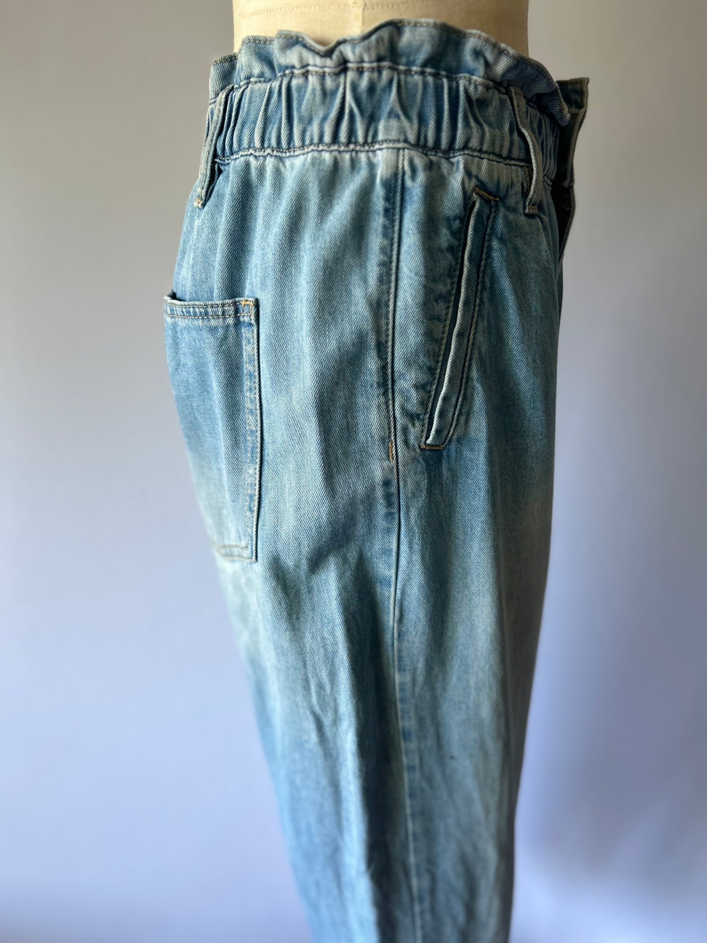 Max High-Waist Relaxed Denim Pants – Size 12