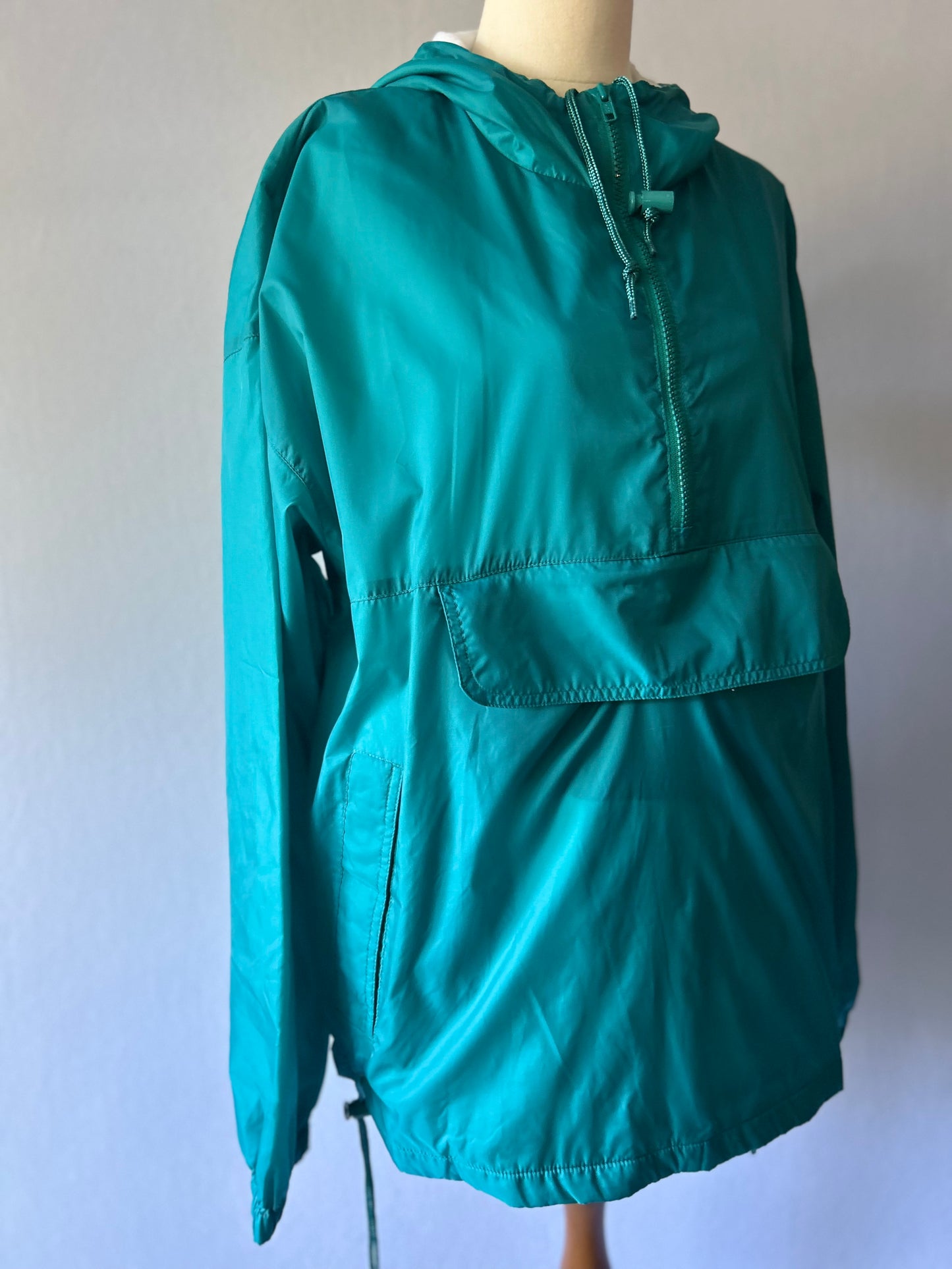 Teal Unisex Anorak Windbreaker – Size L