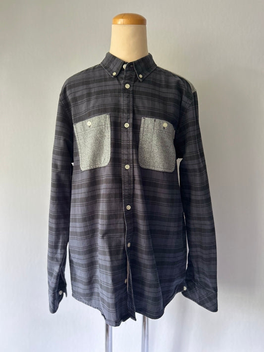 Carhartt Mixed-Media Plaid Button-Down – Size L