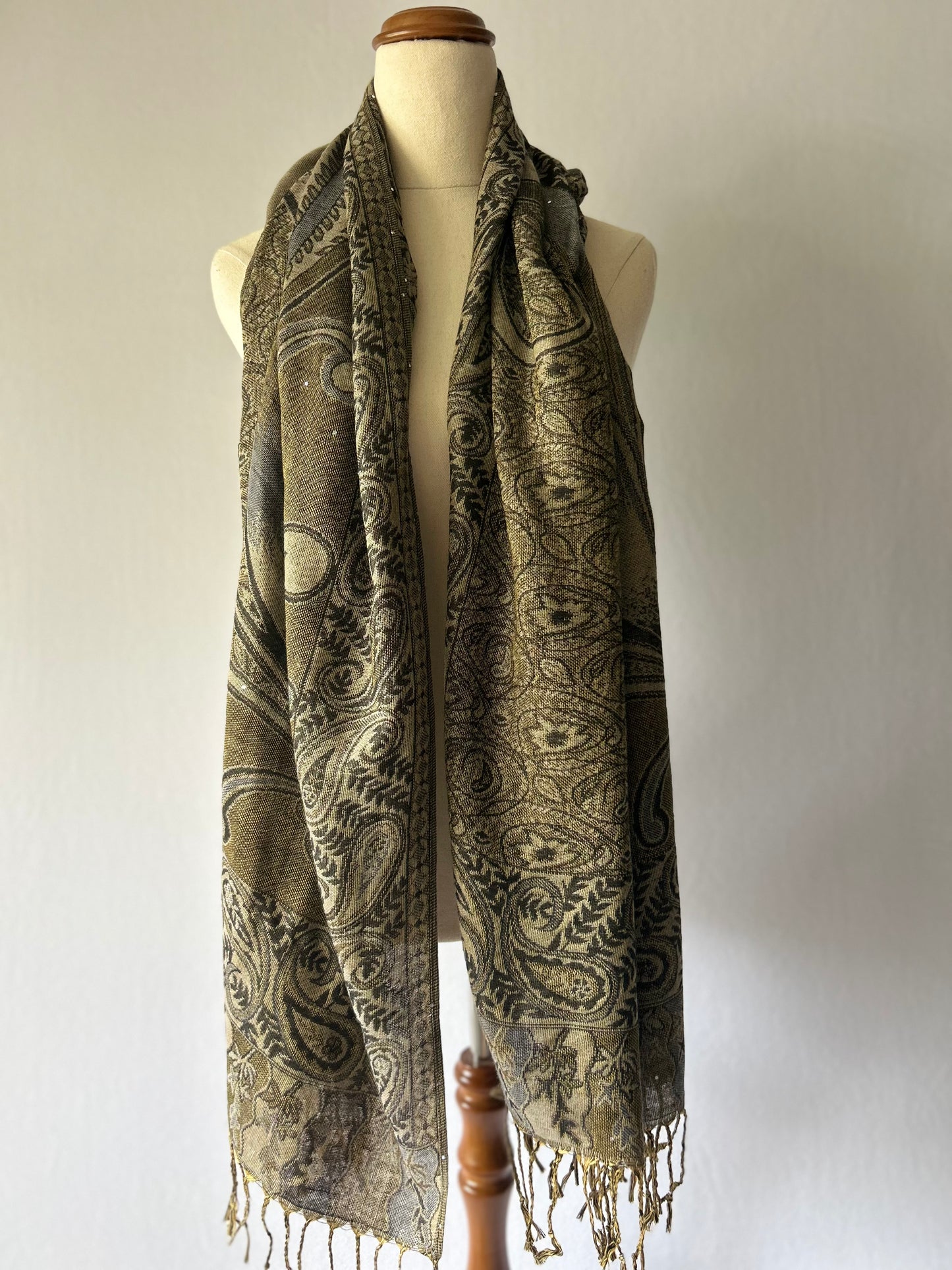 Cotton Scarf – Floral & Paisley Pattern