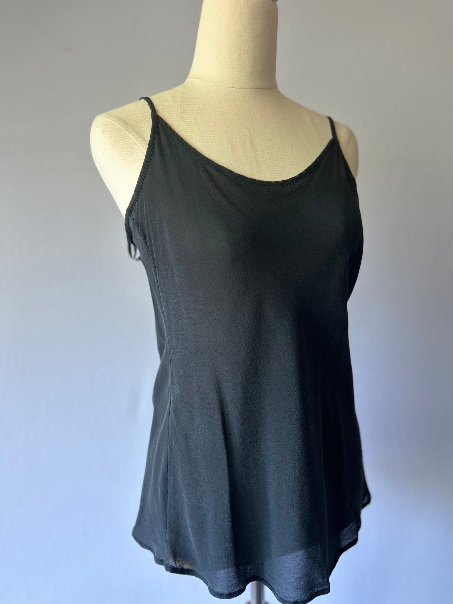 Moochi Black Silk Tank Top – Size 10
