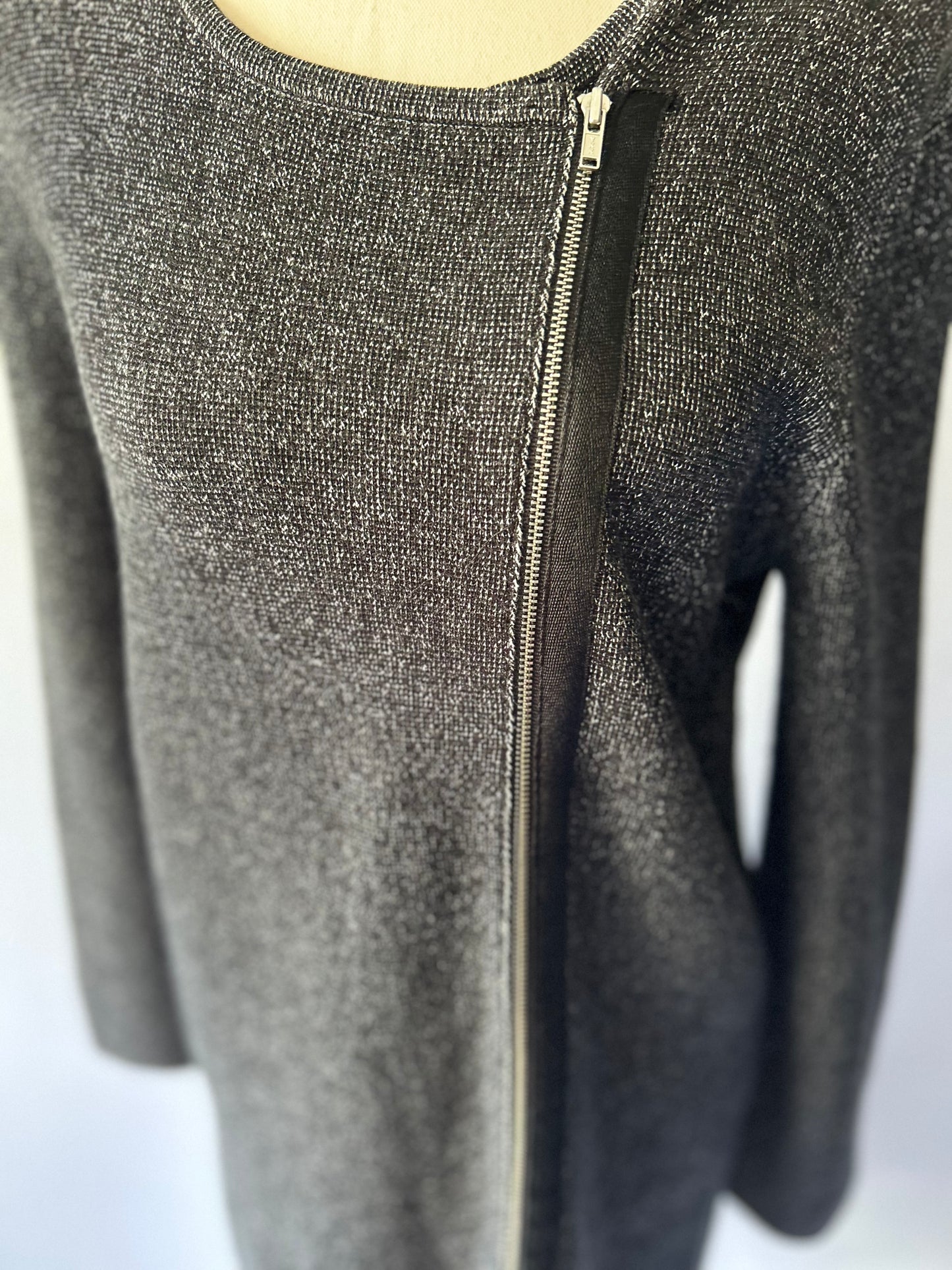 Theory Textured Zip-Front Coatigan – Size S