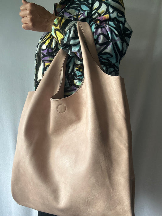 Vintage Pink Oversized Tote Bag