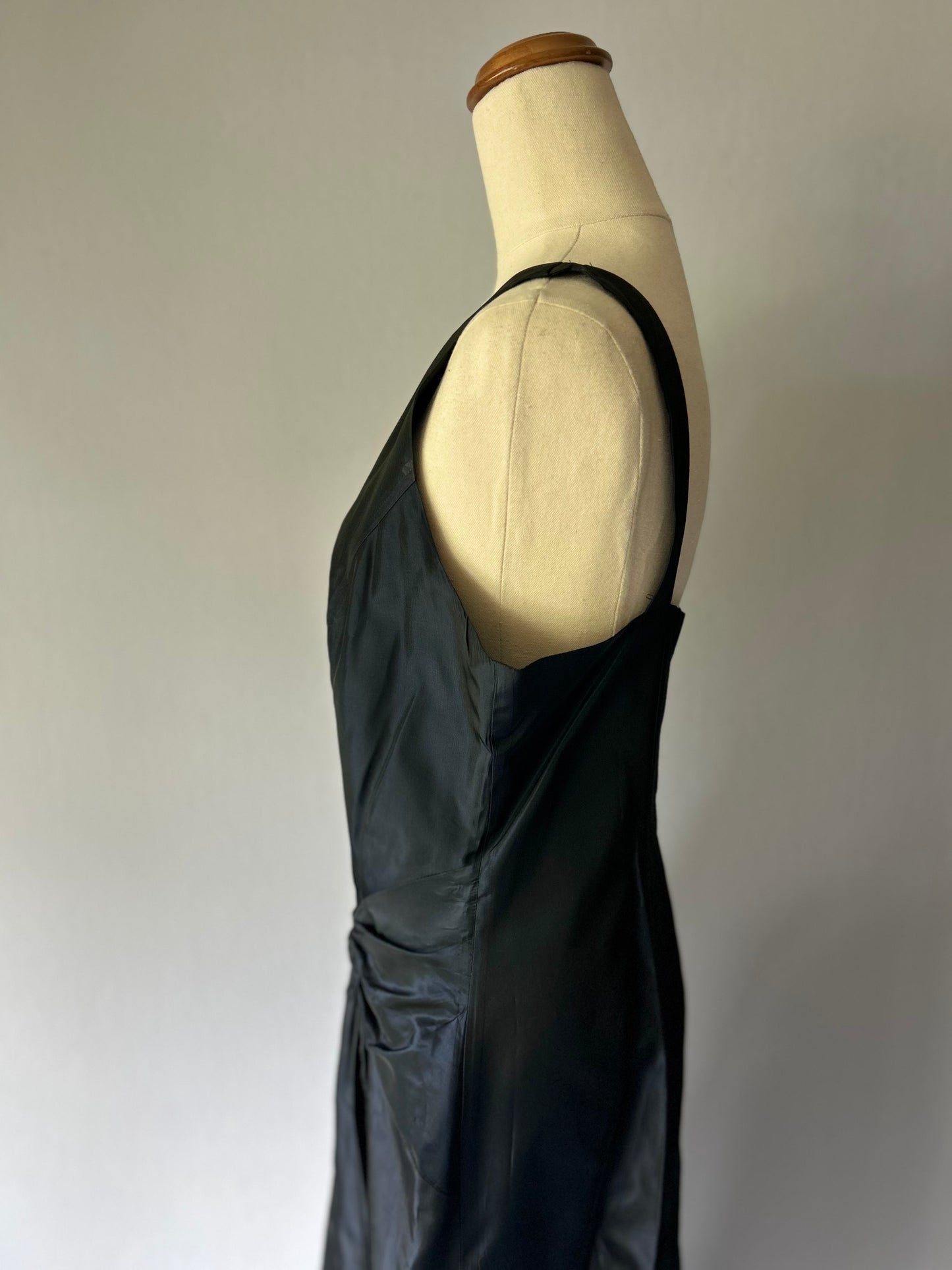 Annamaree Chambers Navy Knot-Detail Maxi Dress – Size 14