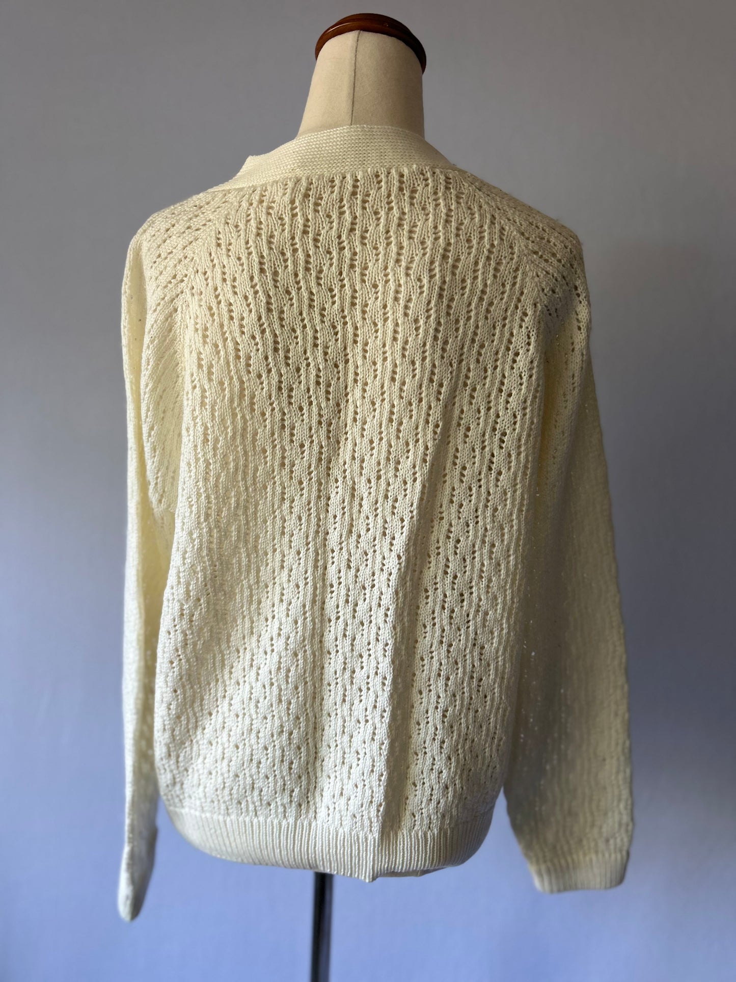 White Knit Cardigan – Size L