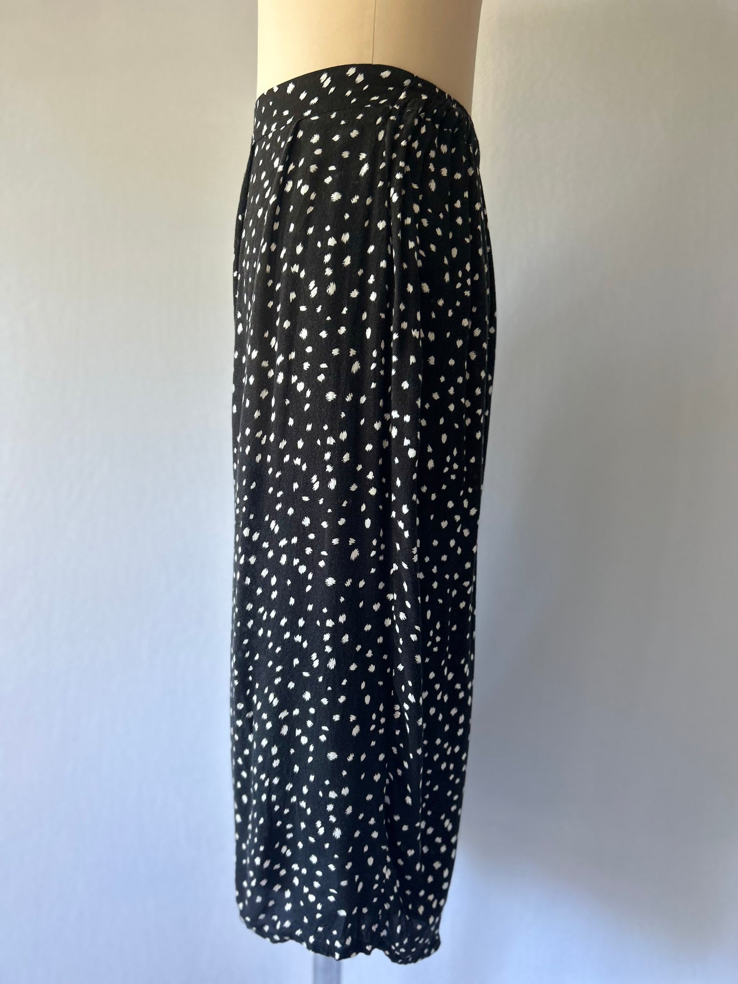 Viscose Speckled Wide-Leg Pants (Size Small)