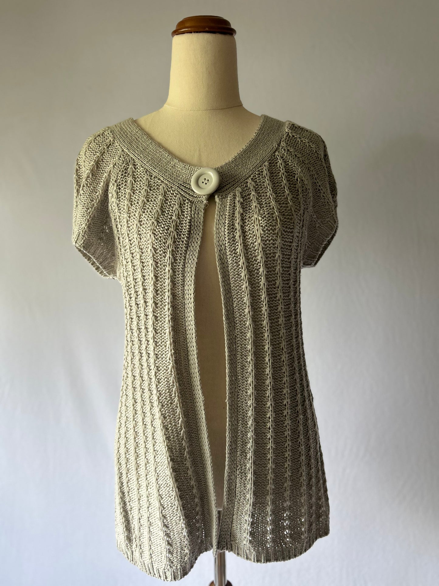 Grey Knitted Acrylic Vest – Size XS