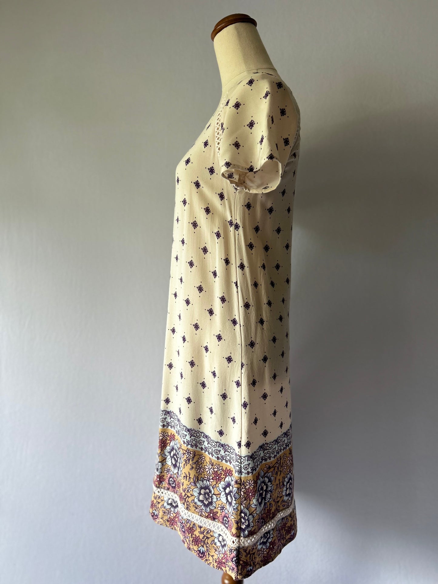 Rip Curl Boho Print Shift Dress - Viscose, size 8