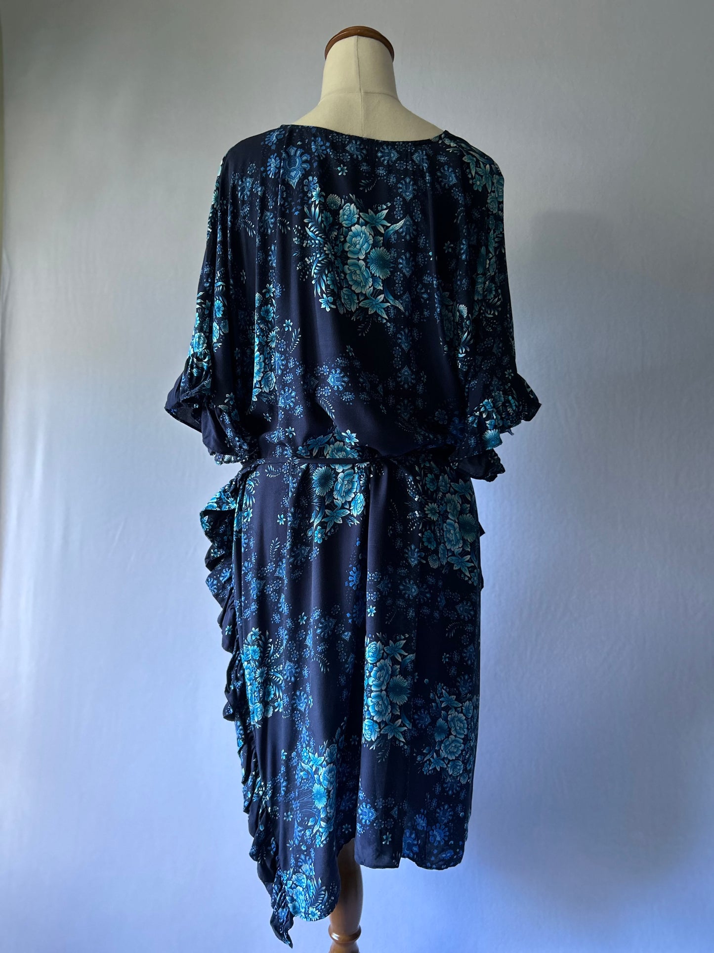 Blue Floral Dress – One Size