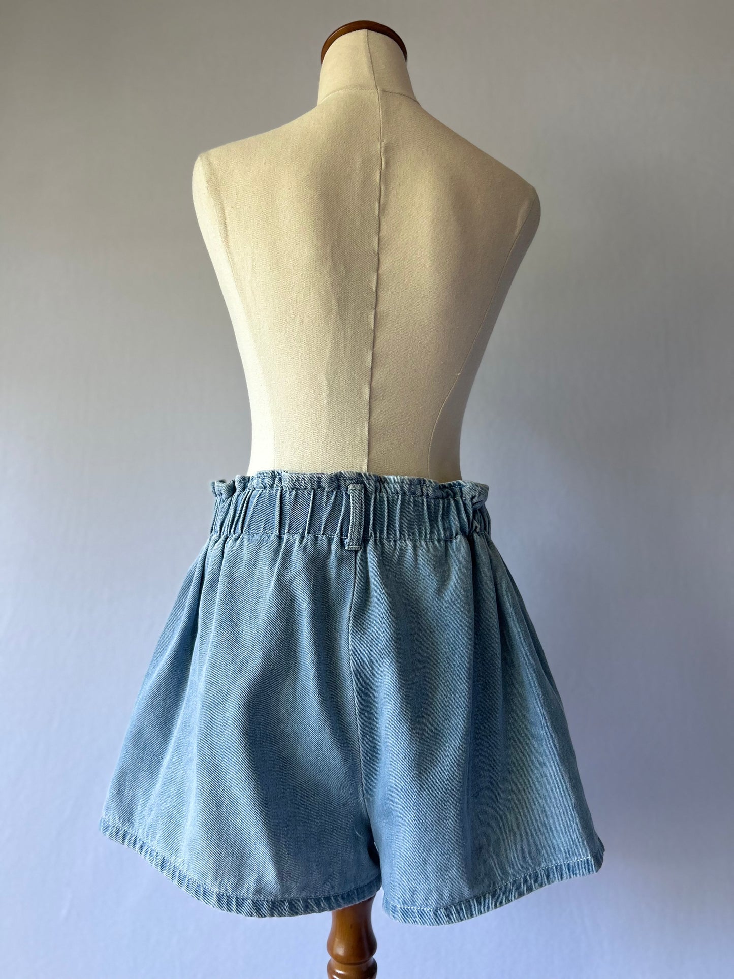High-Waisted Denim Shorts – Size 12