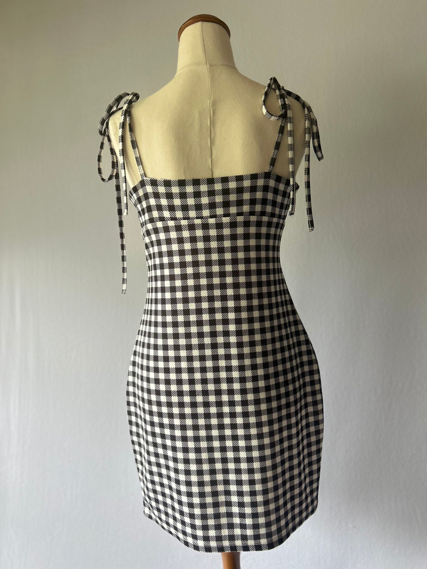 Black and White Mini Check Dress – Size M