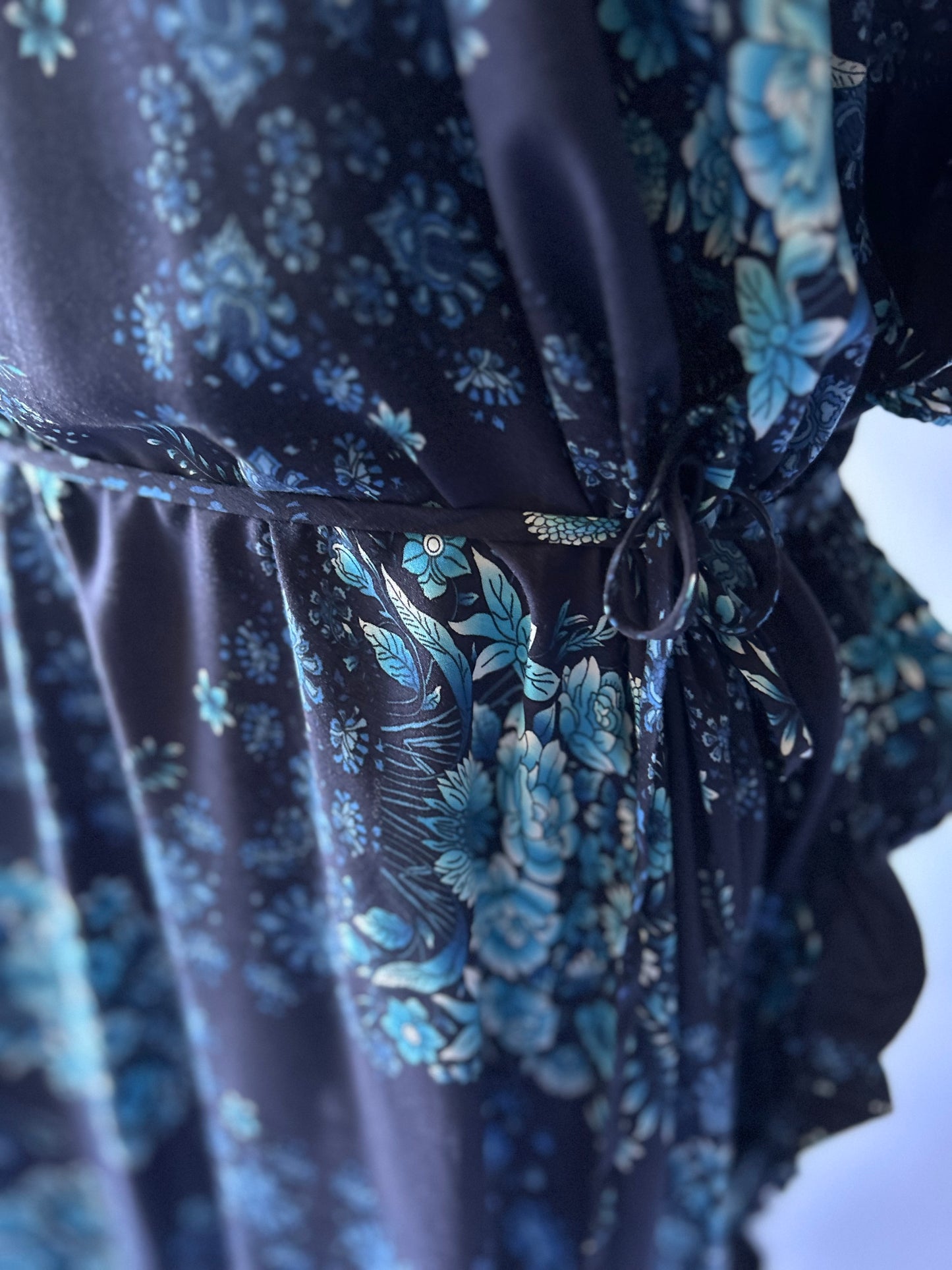 Blue Floral Dress – One Size