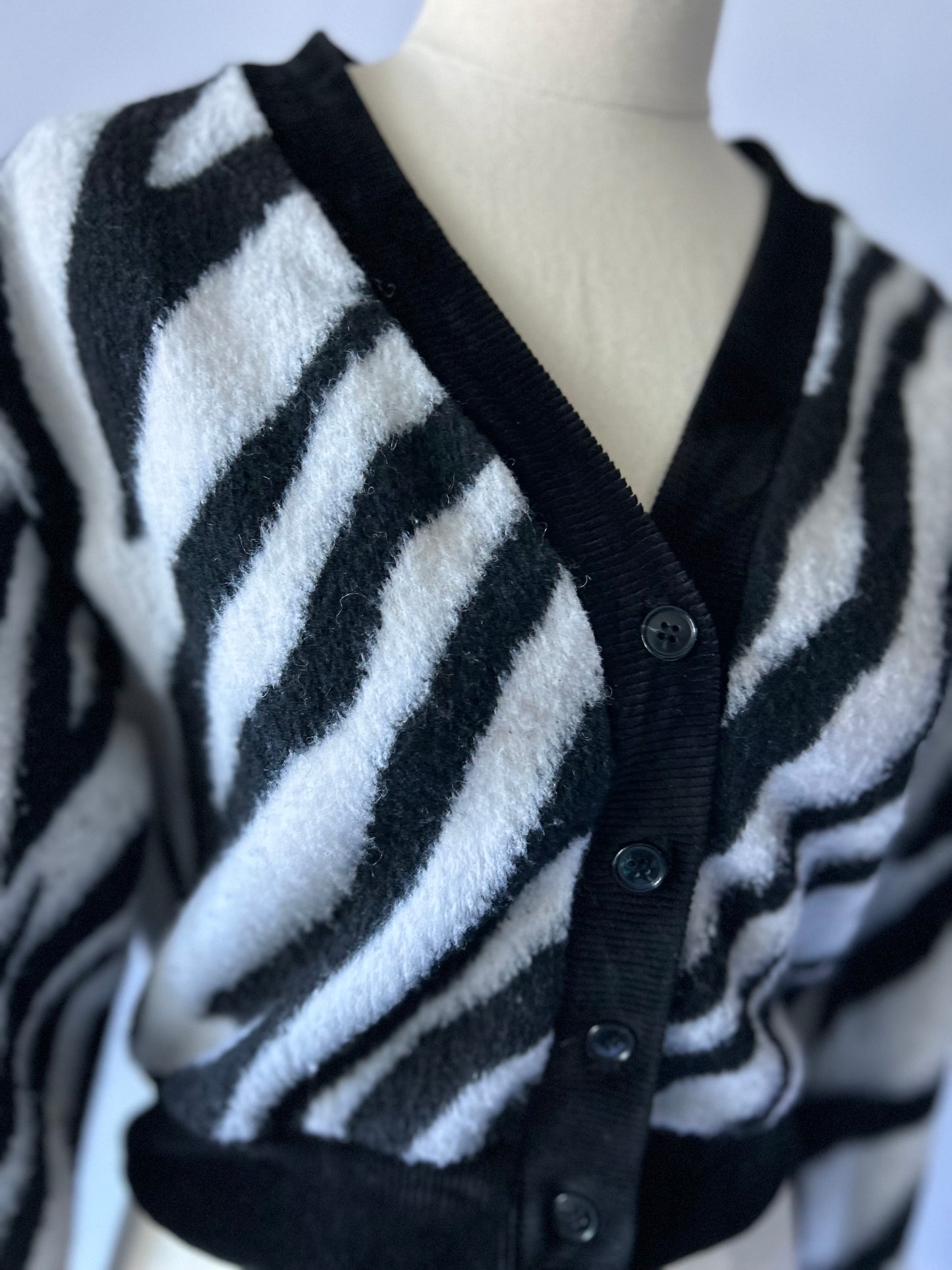 Zebra Print Cardigan – Size M