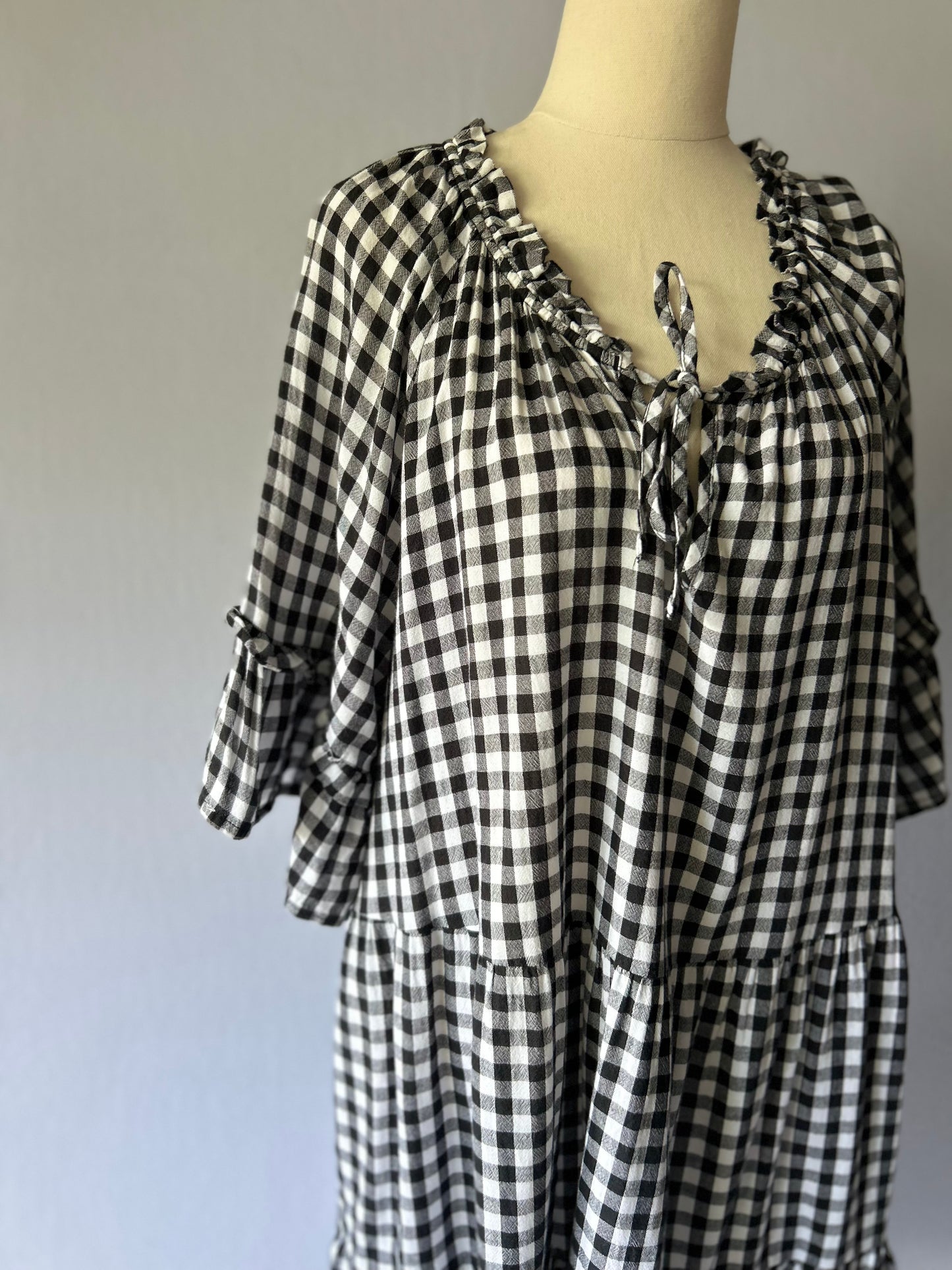 Black & White Check Dress – Size 18