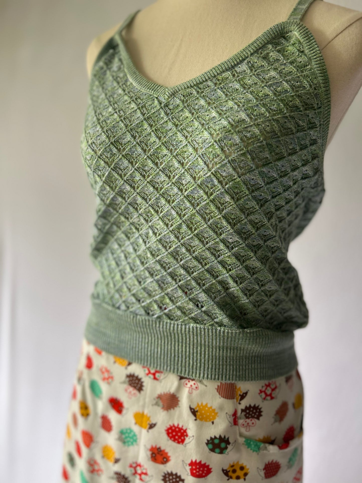 Max Green Textured Knit Cami – Size XS