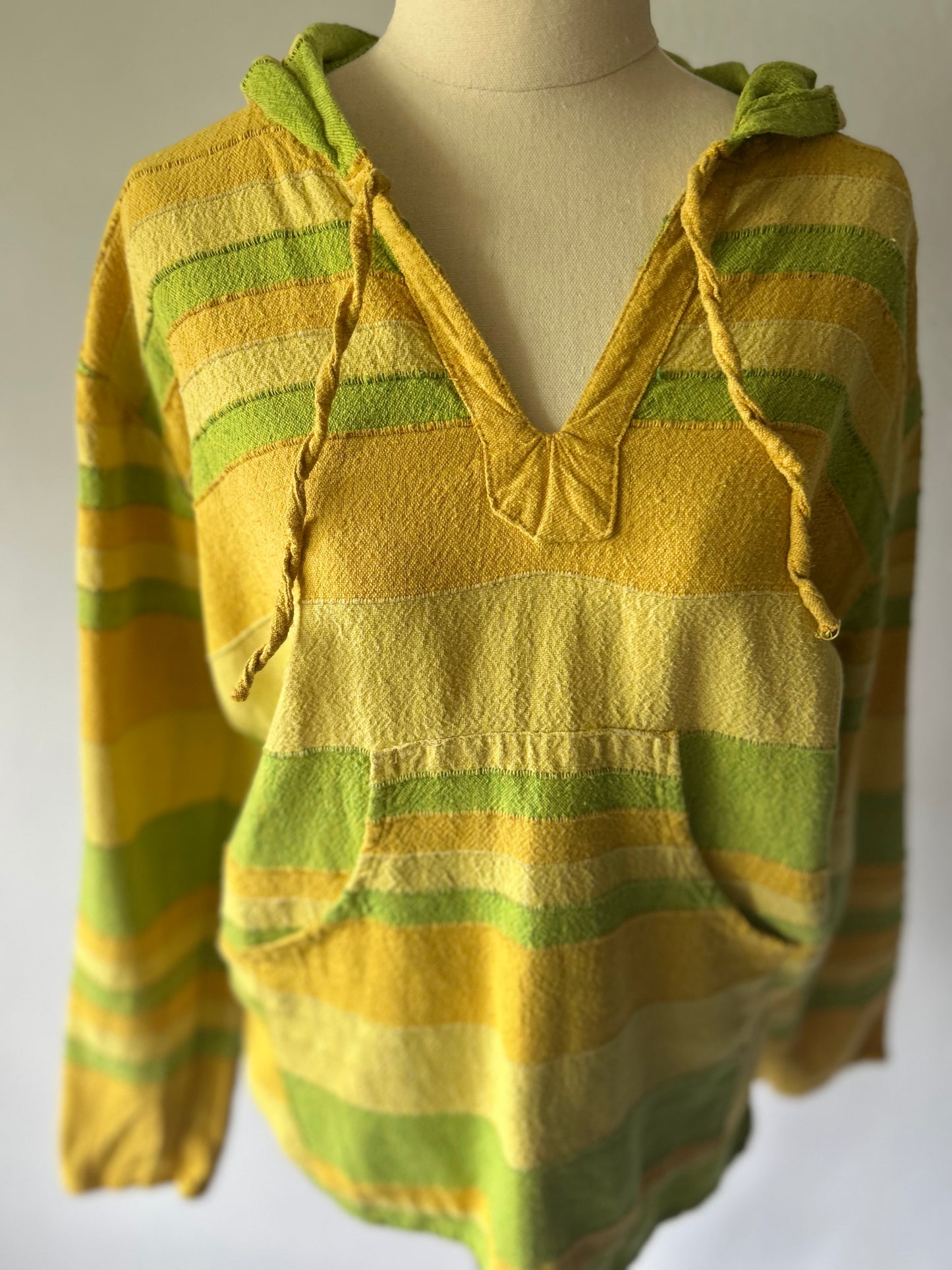 Striped Cotton Baja Hoodie – Size M