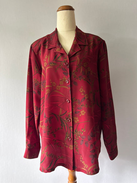 Vintage Millers Structured Floral Camp Shirt - Made in Australia - Size 14