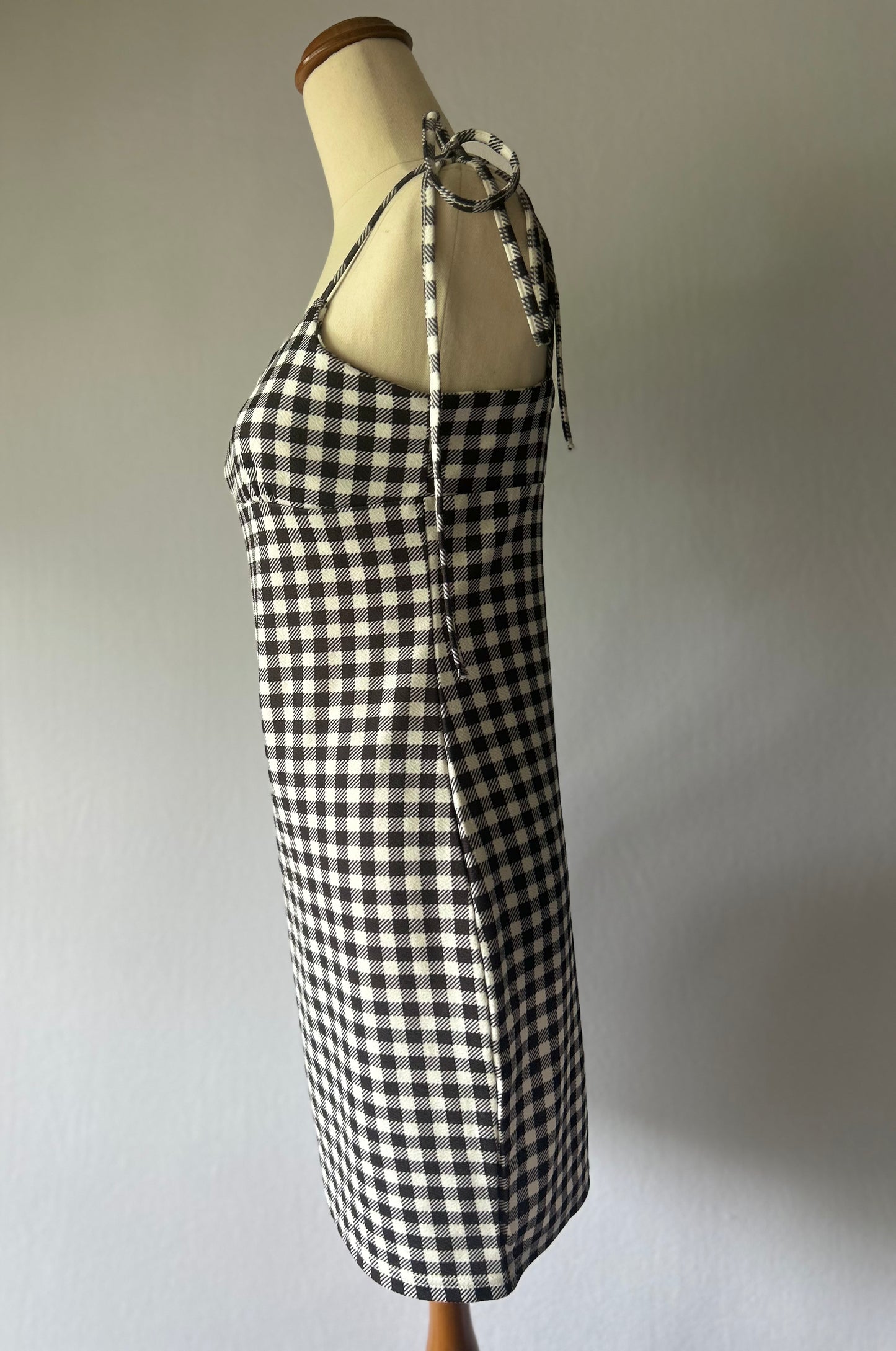 Black and White Mini Check Dress – Size M