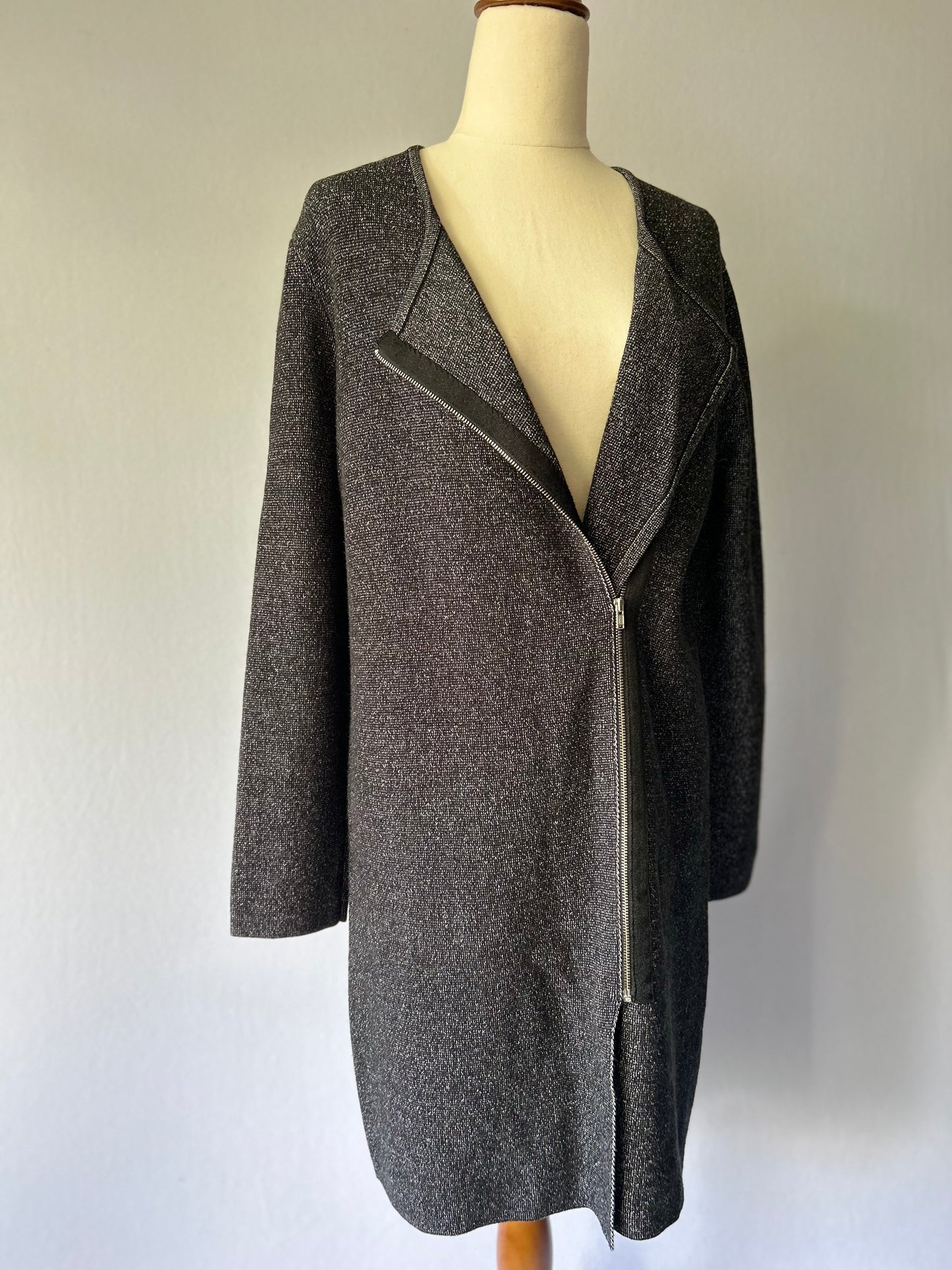 Theory Textured Zip-Front Coatigan – Size S