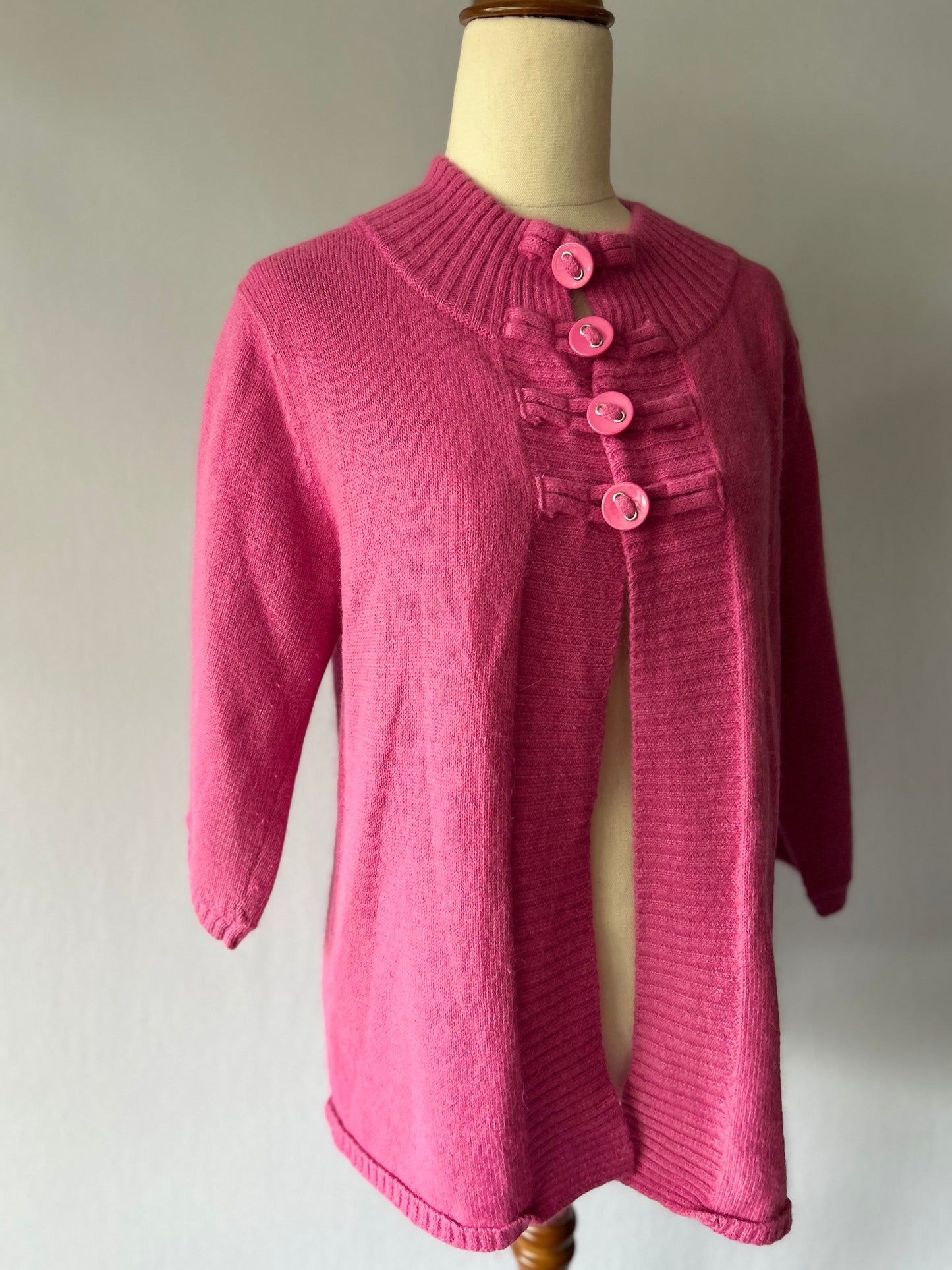 Premium Angora & Merino Wool Blend Cardigan – Size 10