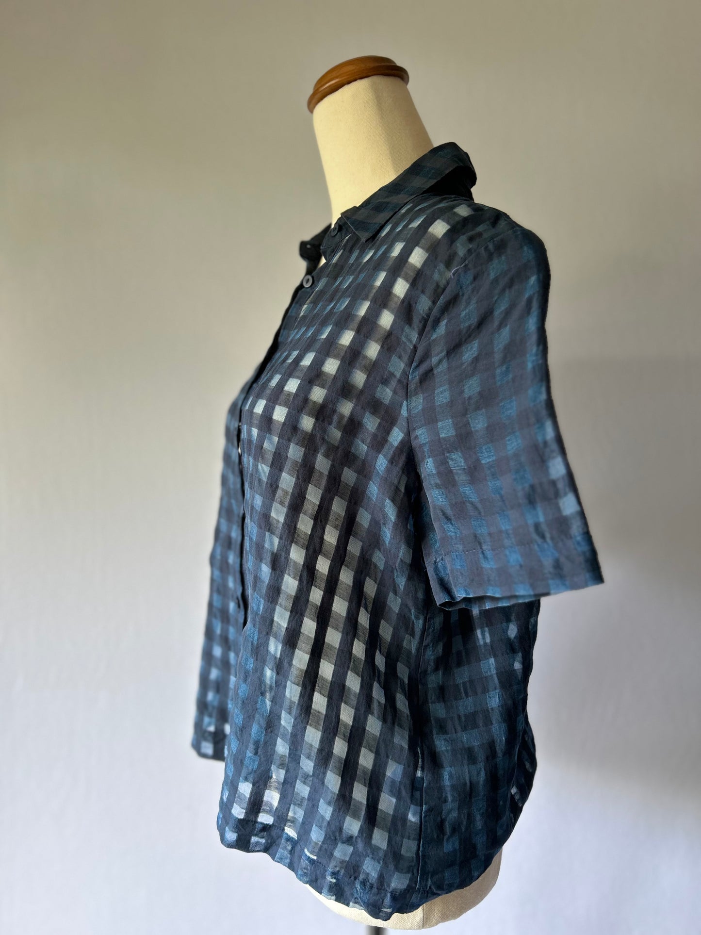 Gorman Navy Check Shirt – Size 8