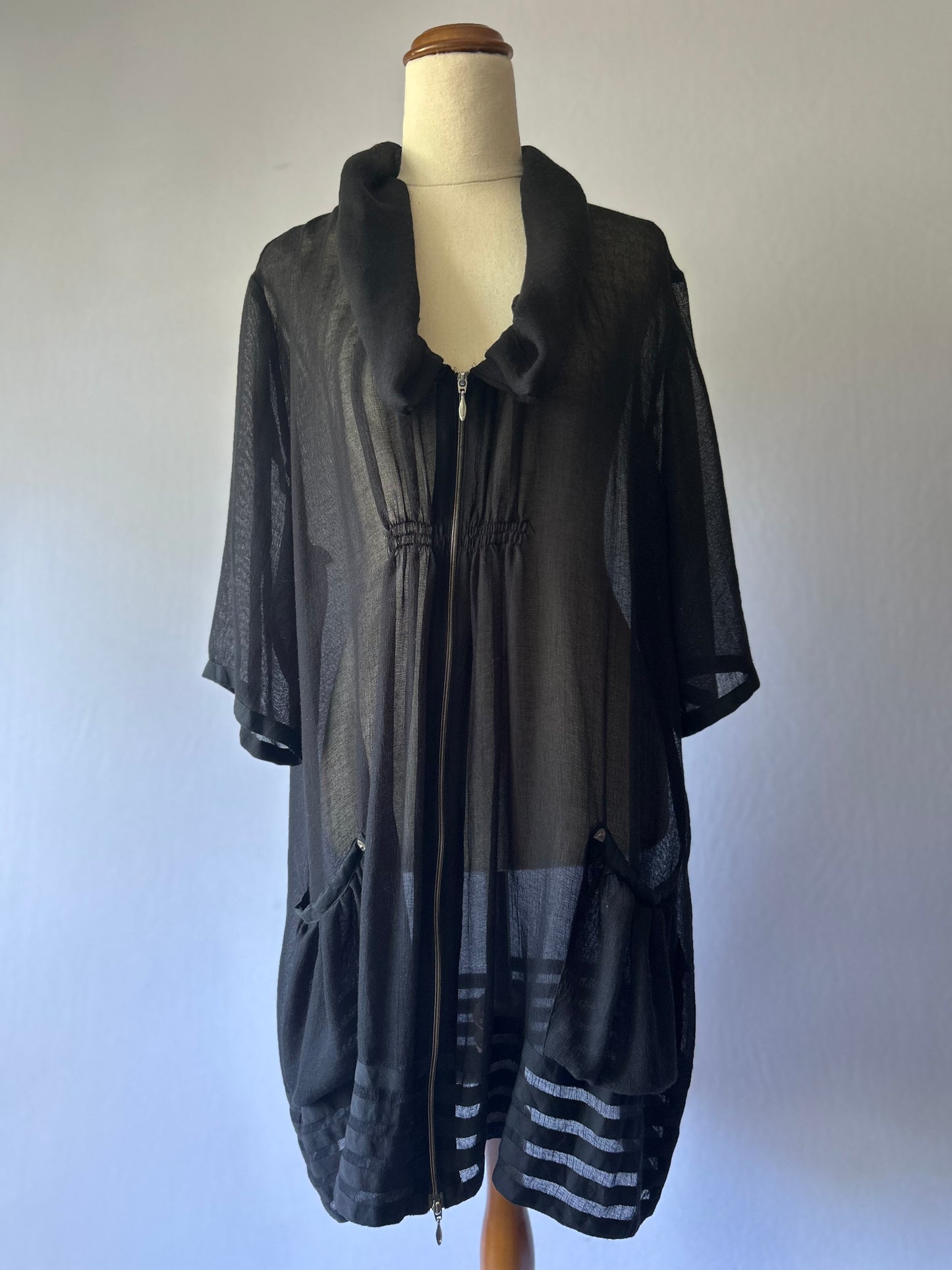 Verge Sheer Black Jacket – Size L