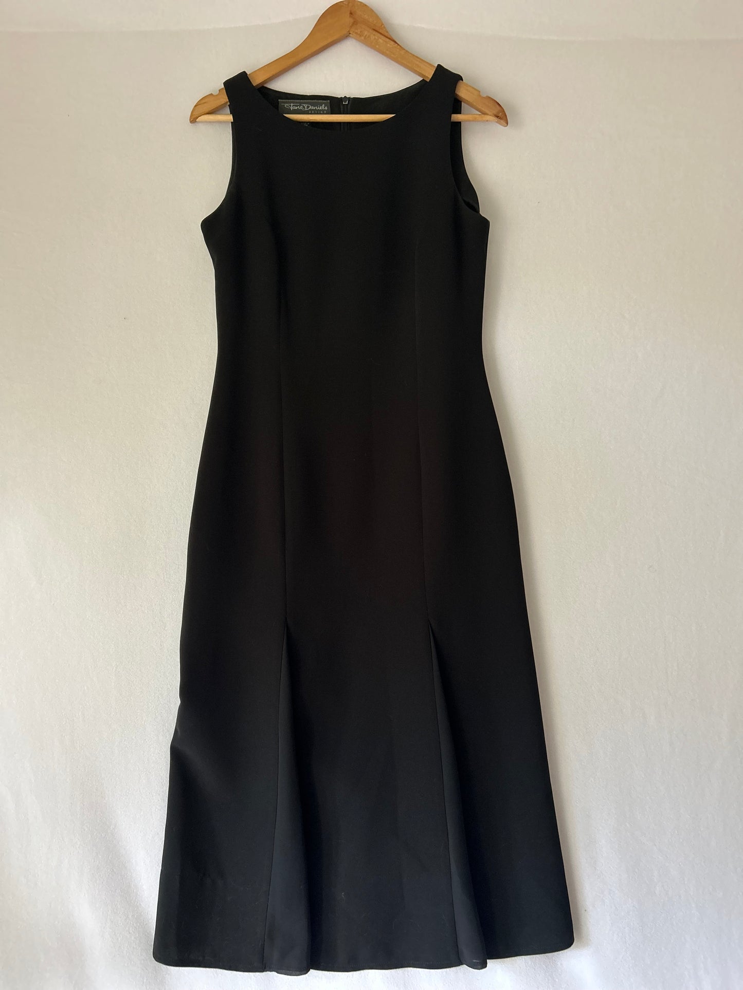 Jane Daniels Tailored Black Midi Dress – Size 10