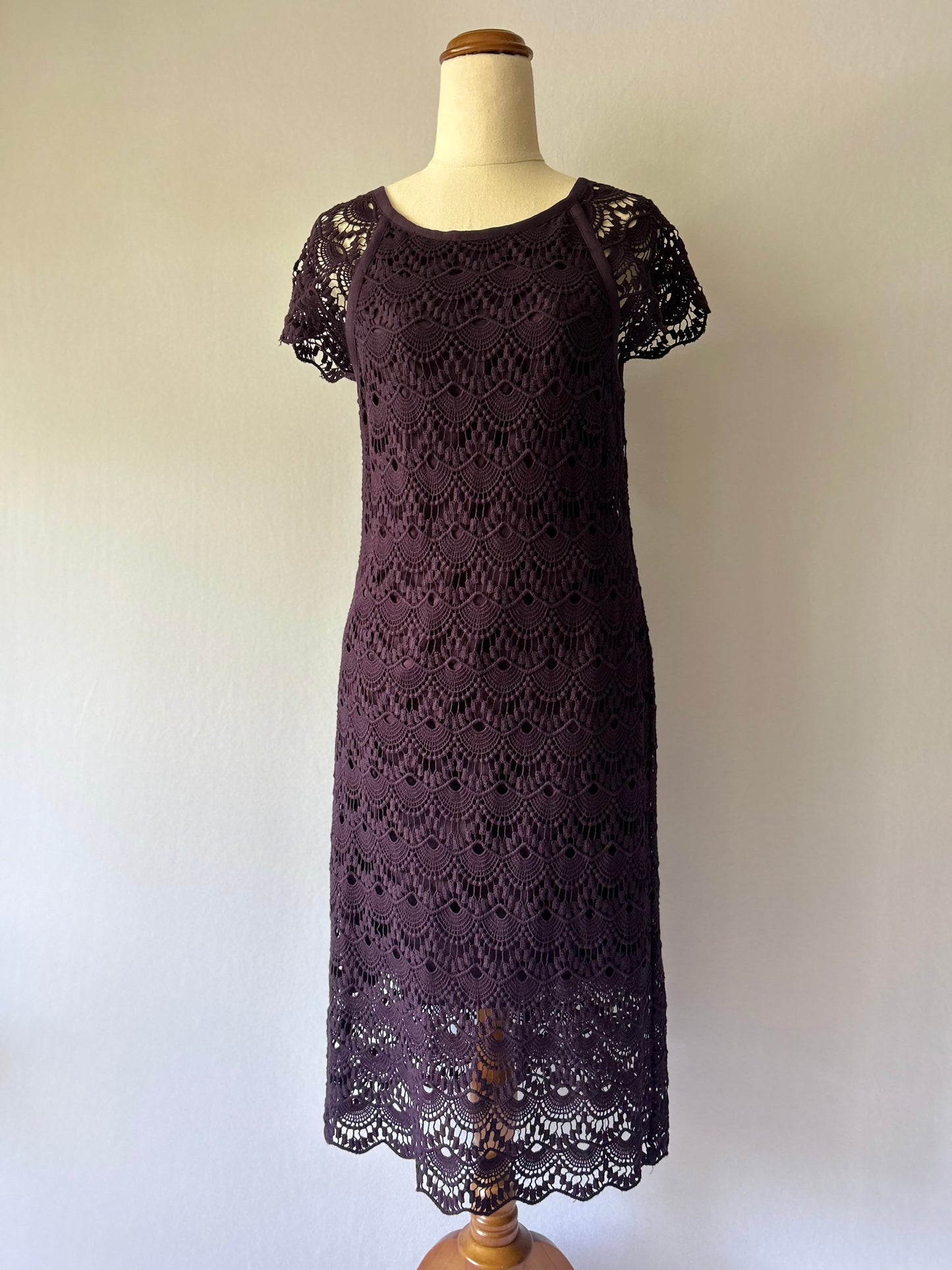 Grace Hill Lace Sheath Dress - 100% Cotton, size 10
