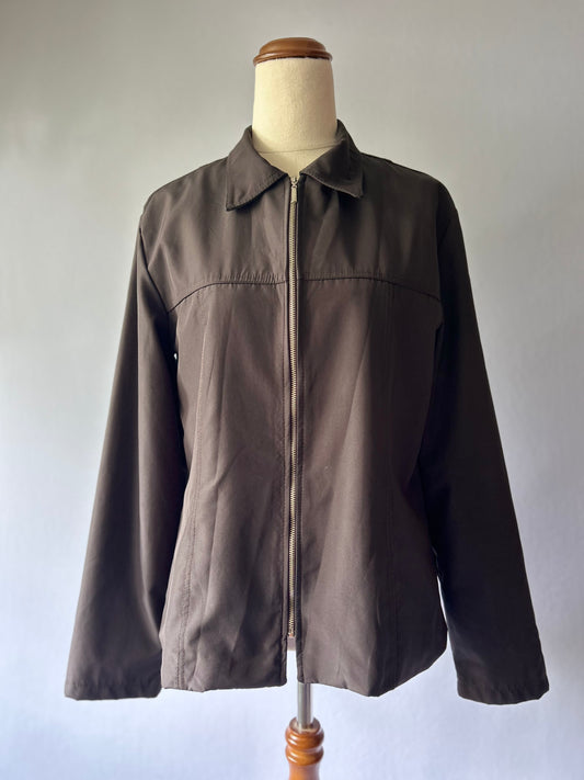 Classic Brown Lightweight Windbreaker – Size L