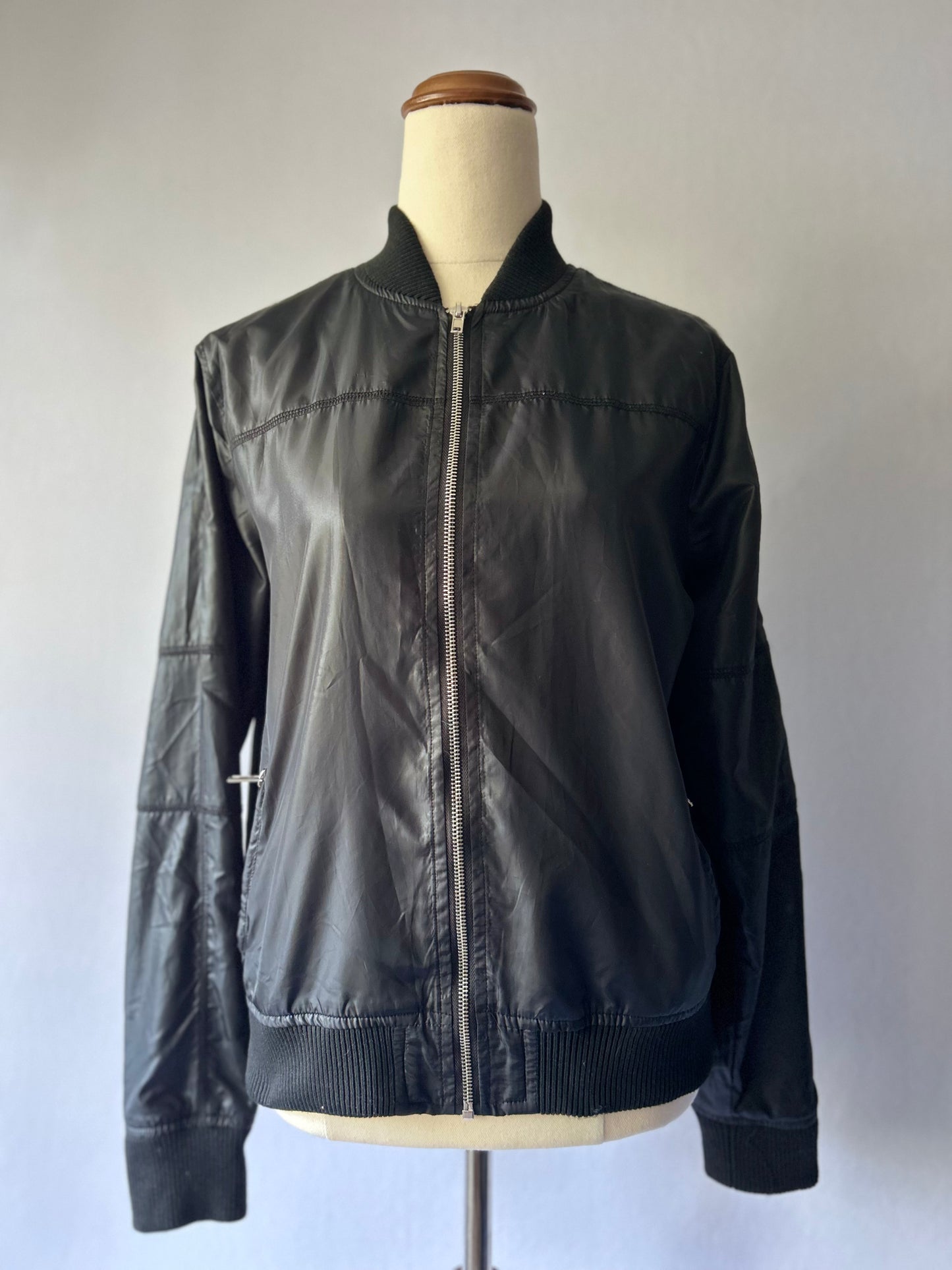Cotton On Sleek Black Bomber Jacket – Size 10
