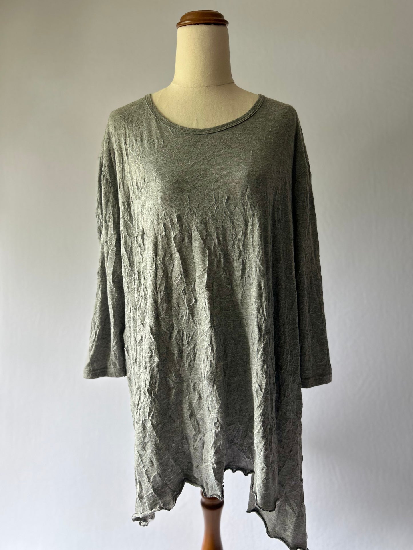 Hydra Dye Asymmetric Cotton Top – Made in New Zealand (Size Small)