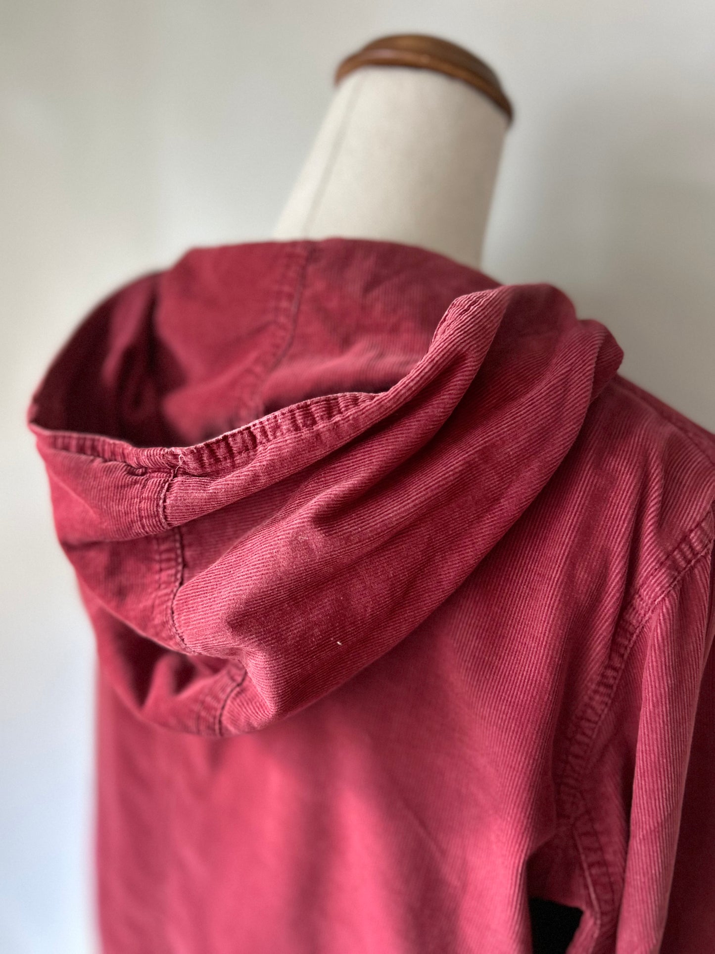 Corduroy Peplum Jacket Size M – Deep Red