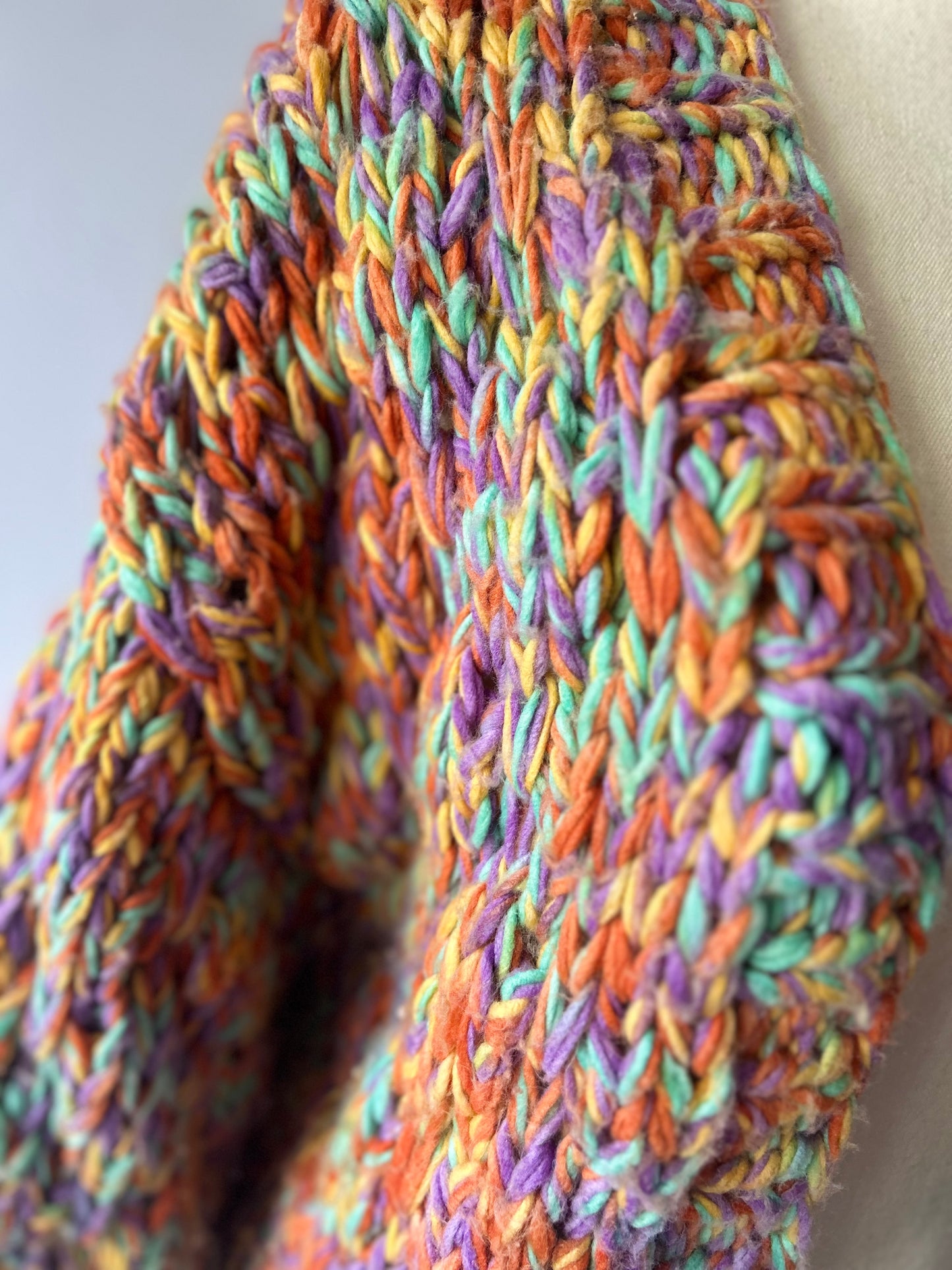 Princess Polly Multi-Color Chunky Knit Cardigan - Size XS/S