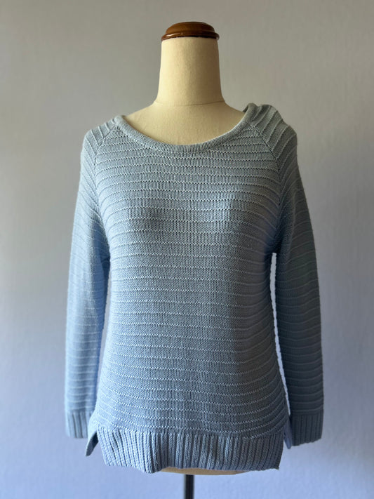 Dotti "Cloud Blue" Ribbed Knit Sweater – Size XS