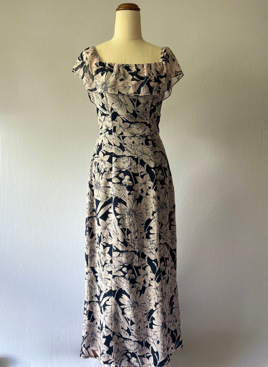 Floral Midi Dress – Size 6