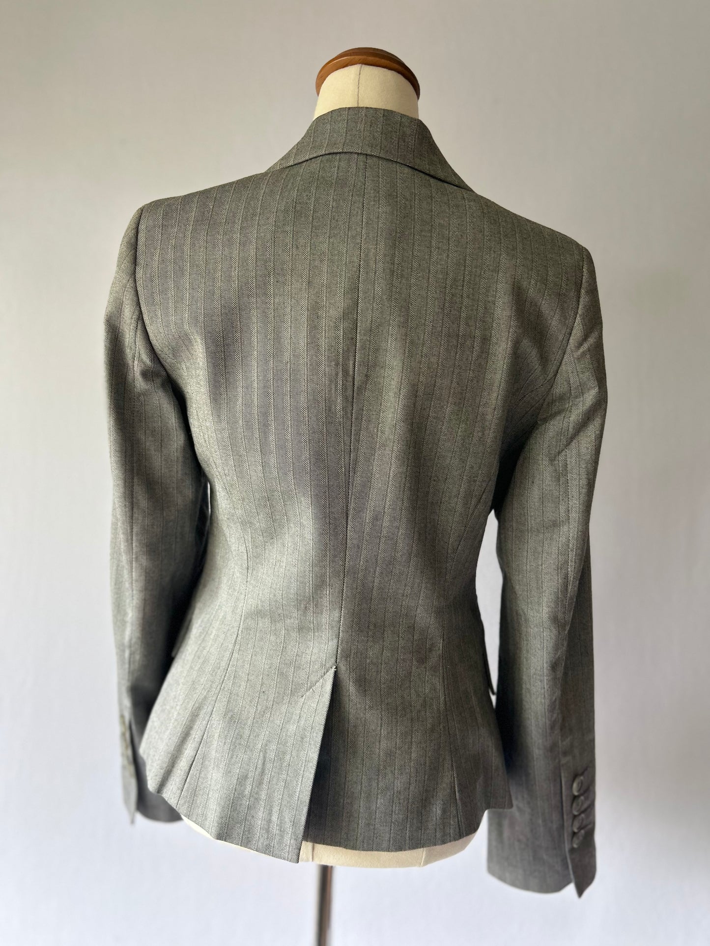 Warehouse Grey Pinstripe Blazer – Size 10