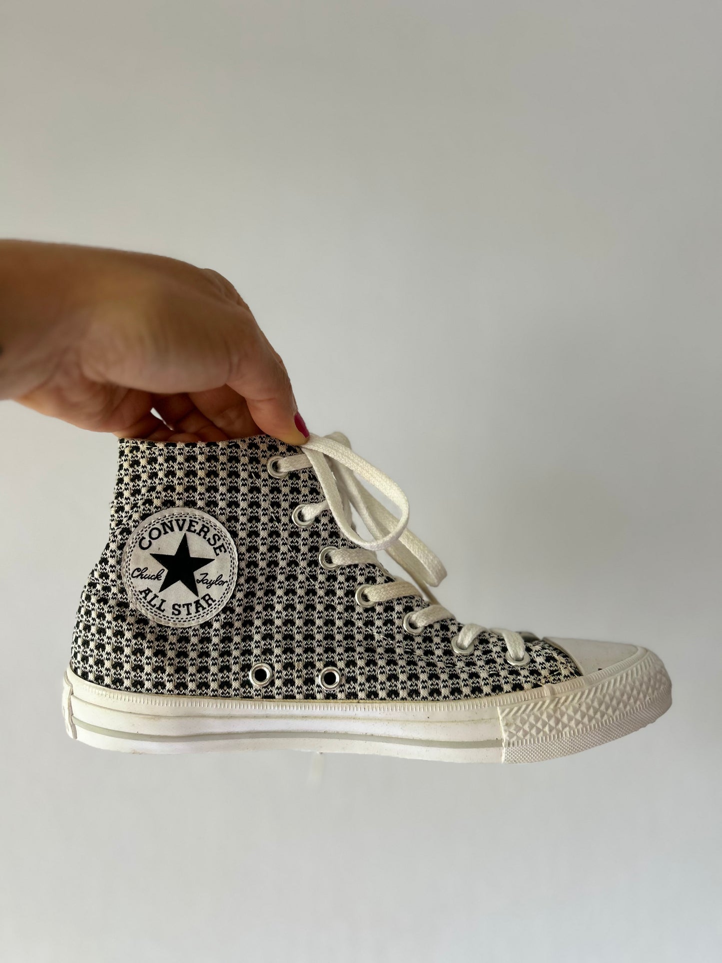 Iconic Converse Chuck Taylor All Star High-Top Sneakers - Unique Pattern (US 6 / EUR 37)