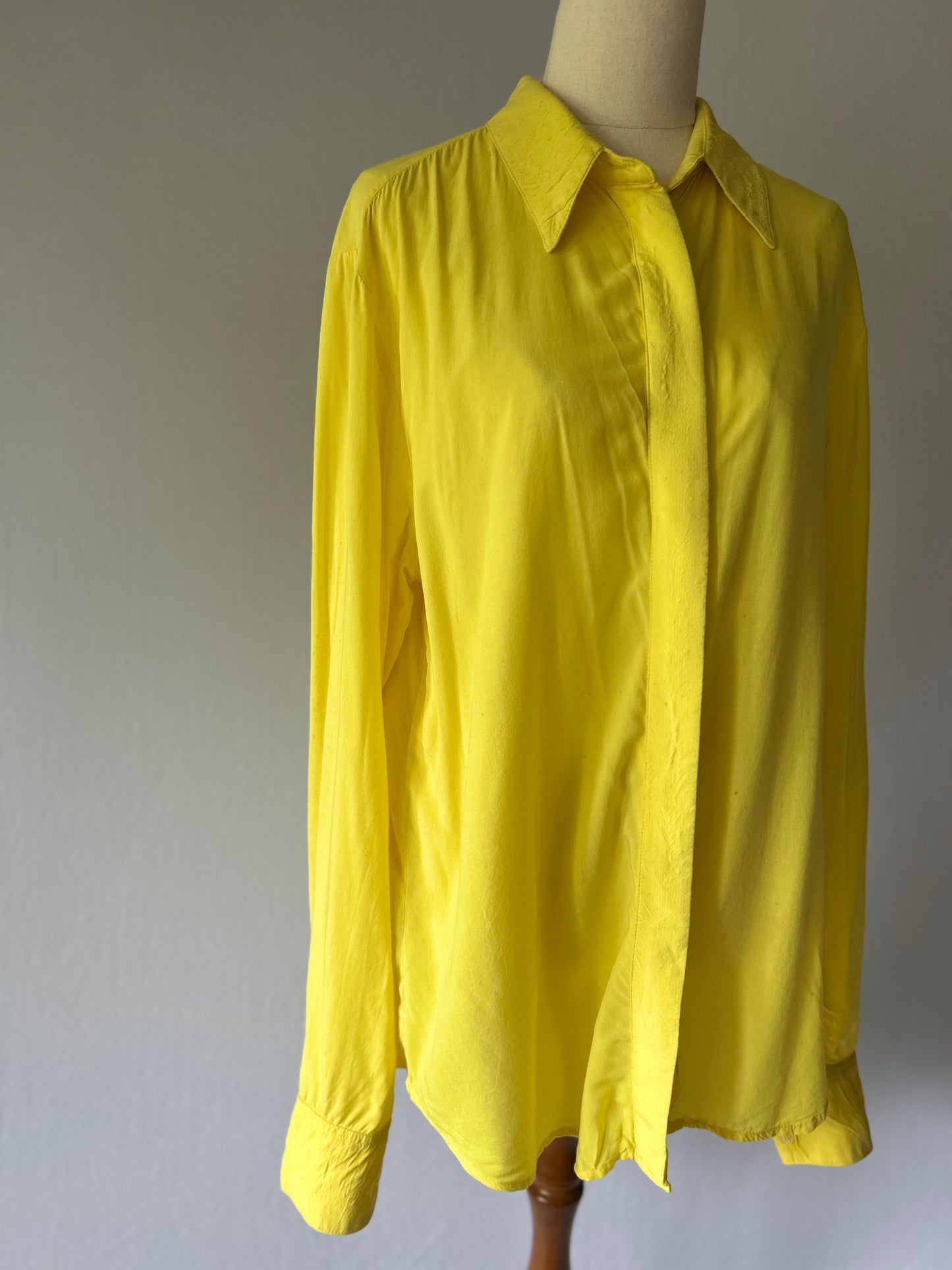 Stolen Girlfriends Club Yellow Shirt – 100% Rayon | Serpent Print Back