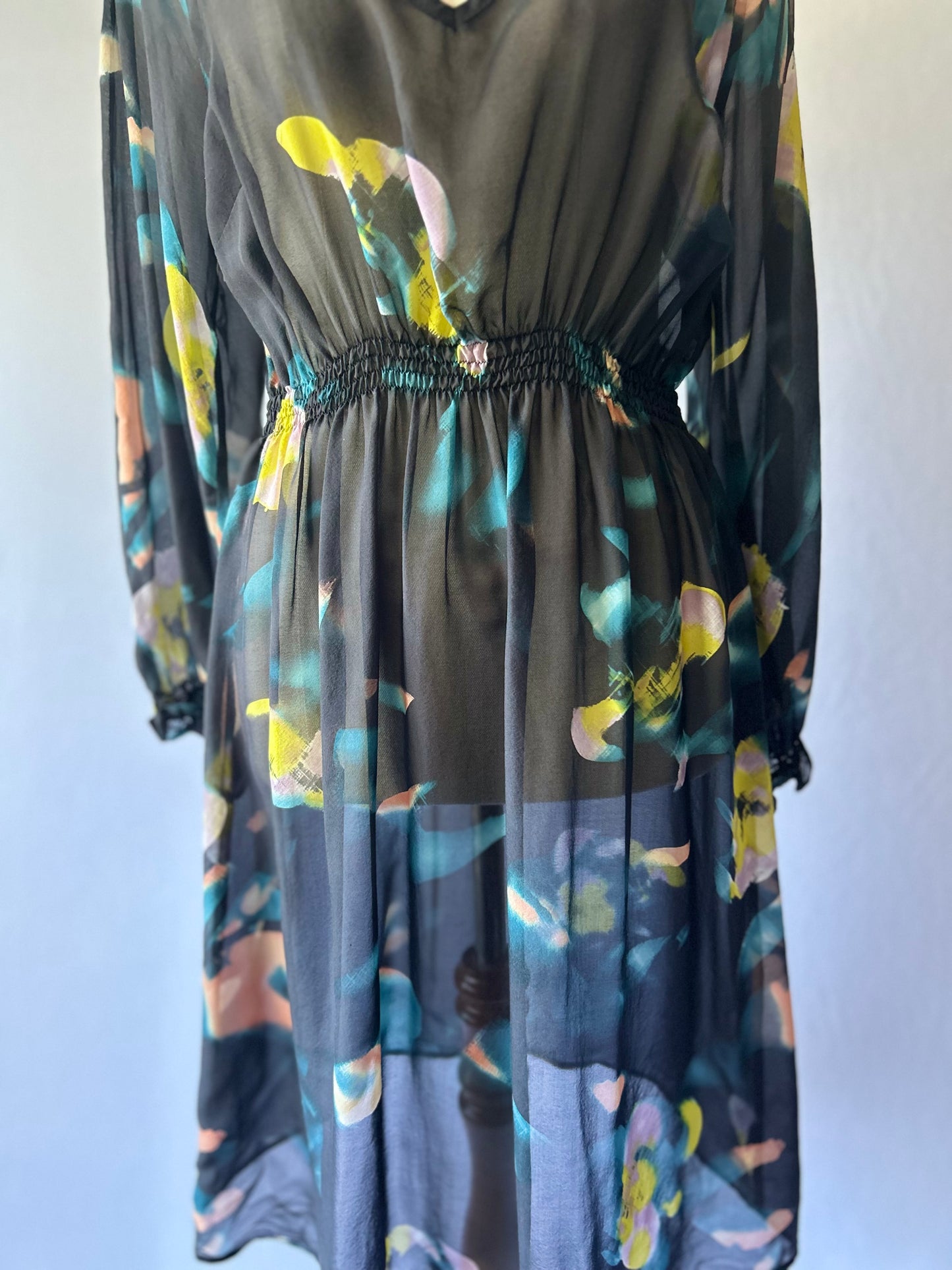 Helen Cherry Silk Dress – Size M