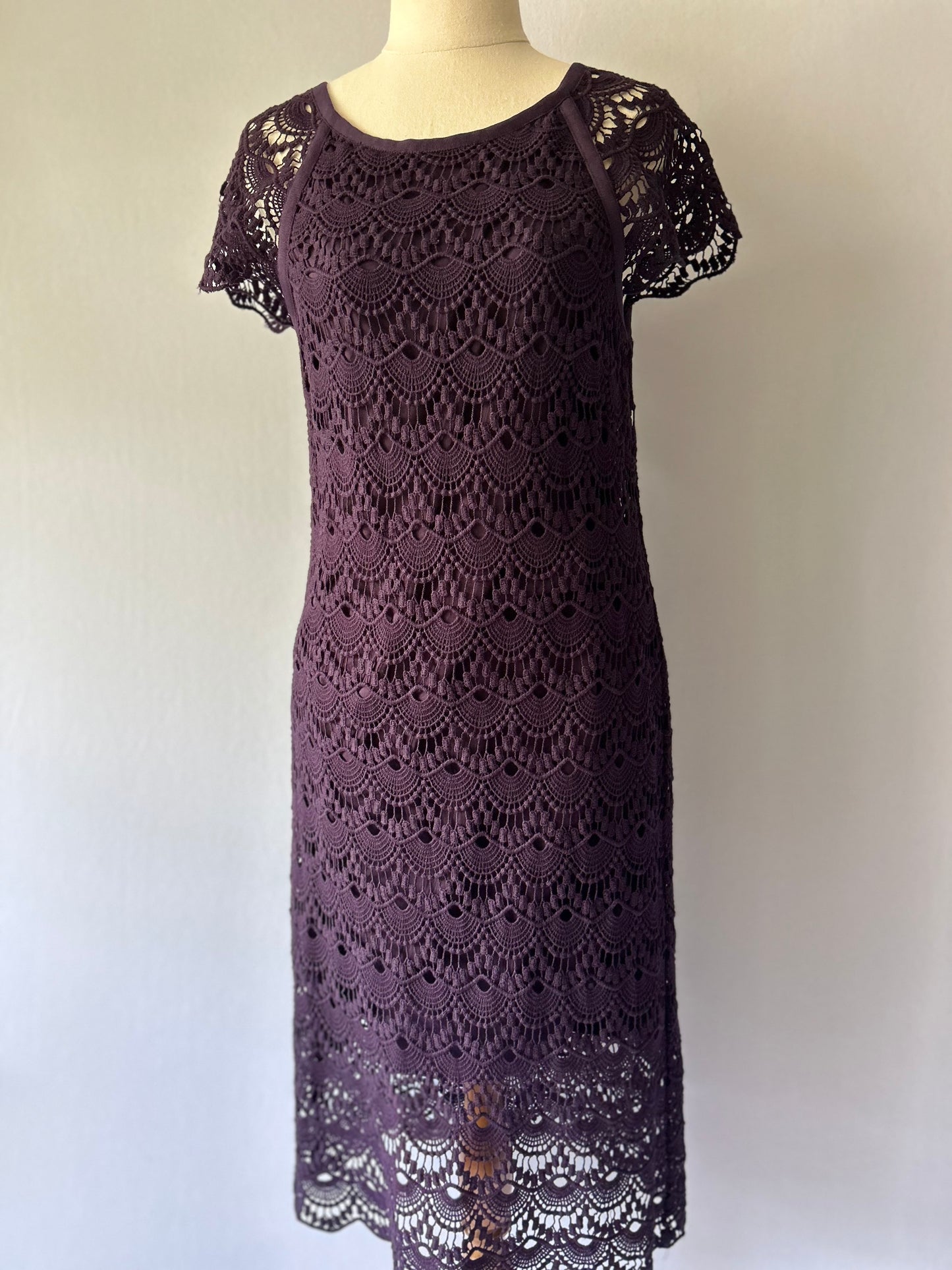 Grace Hill Lace Sheath Dress - 100% Cotton, size 10