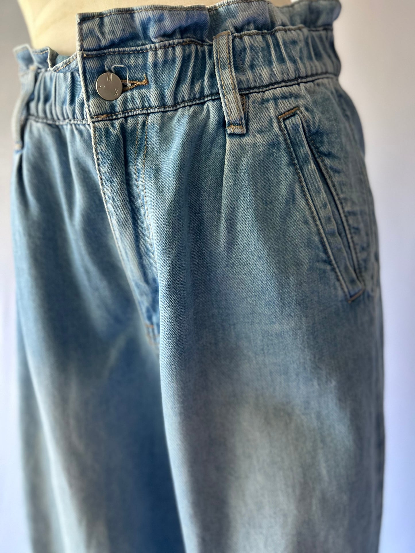 Max High-Waist Relaxed Denim Pants – Size 12