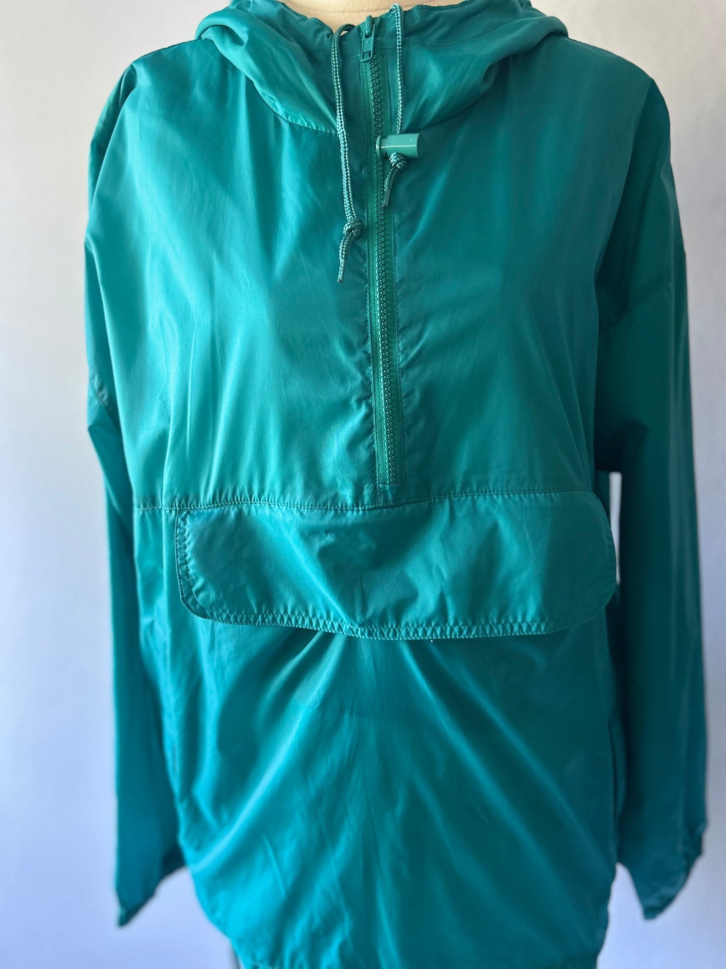 Teal Unisex Anorak Windbreaker – Size L