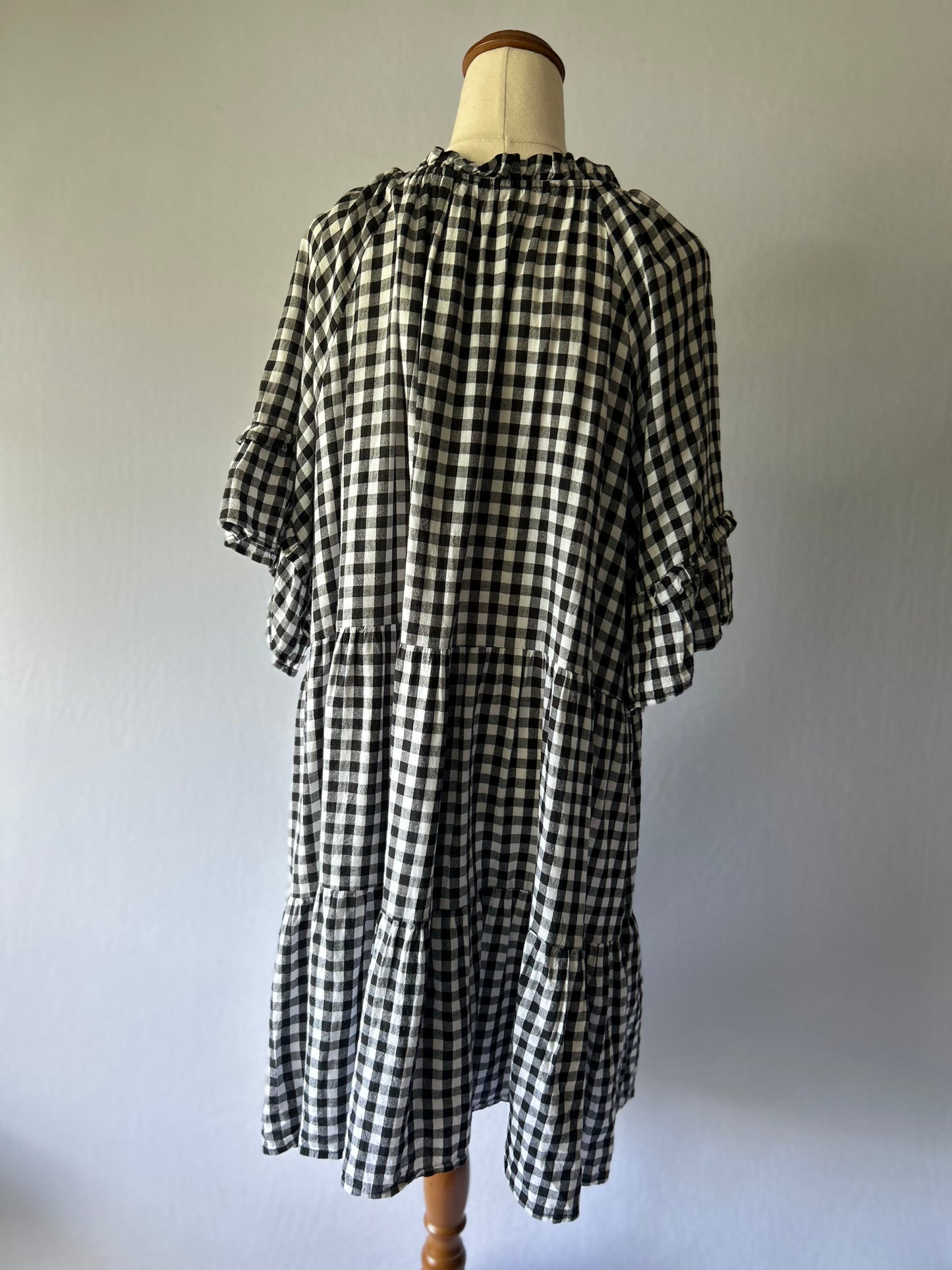 Black & White Check Dress – Size 18