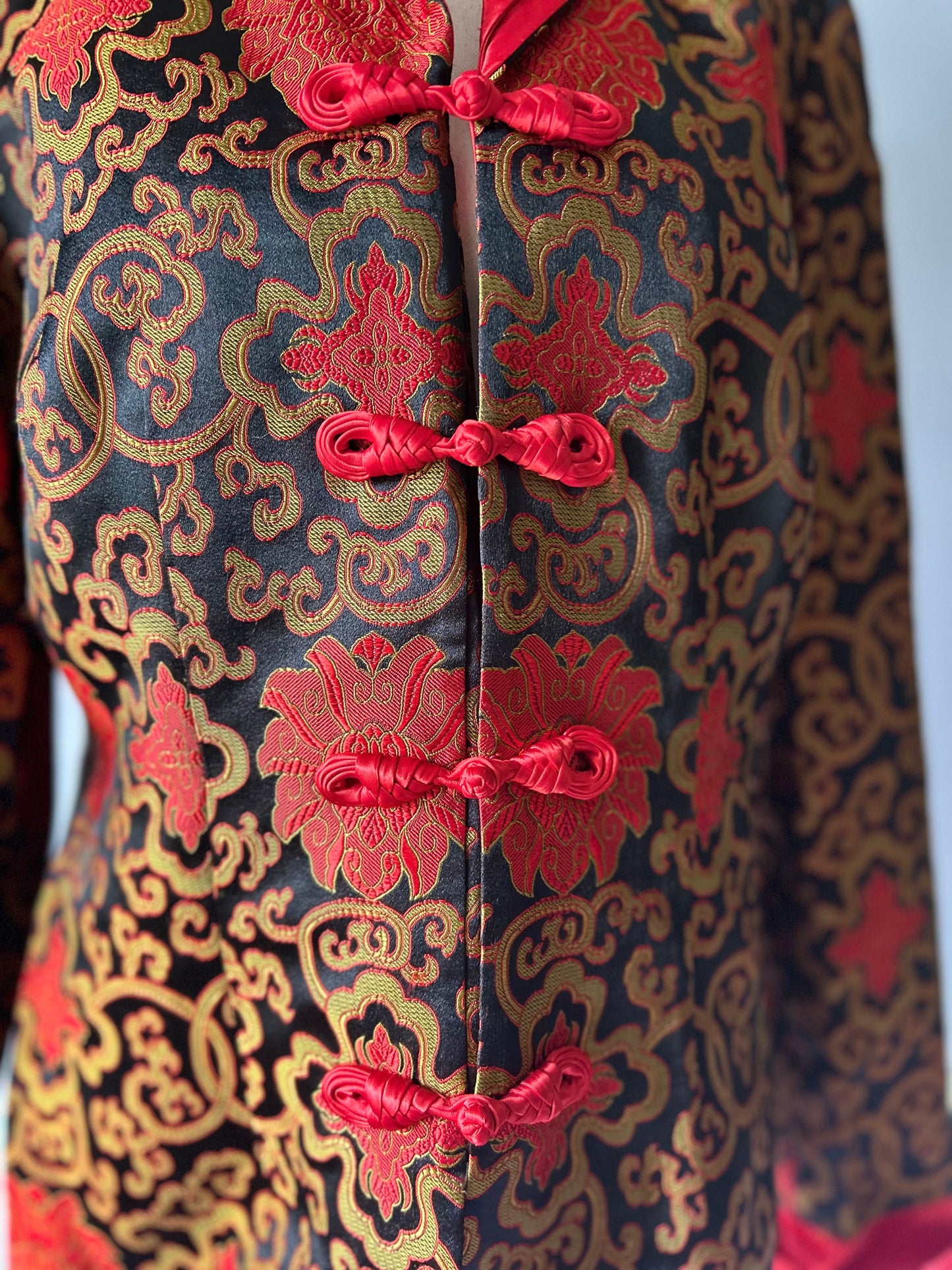 Vintage Silk Brocade Jacket – Size M/L