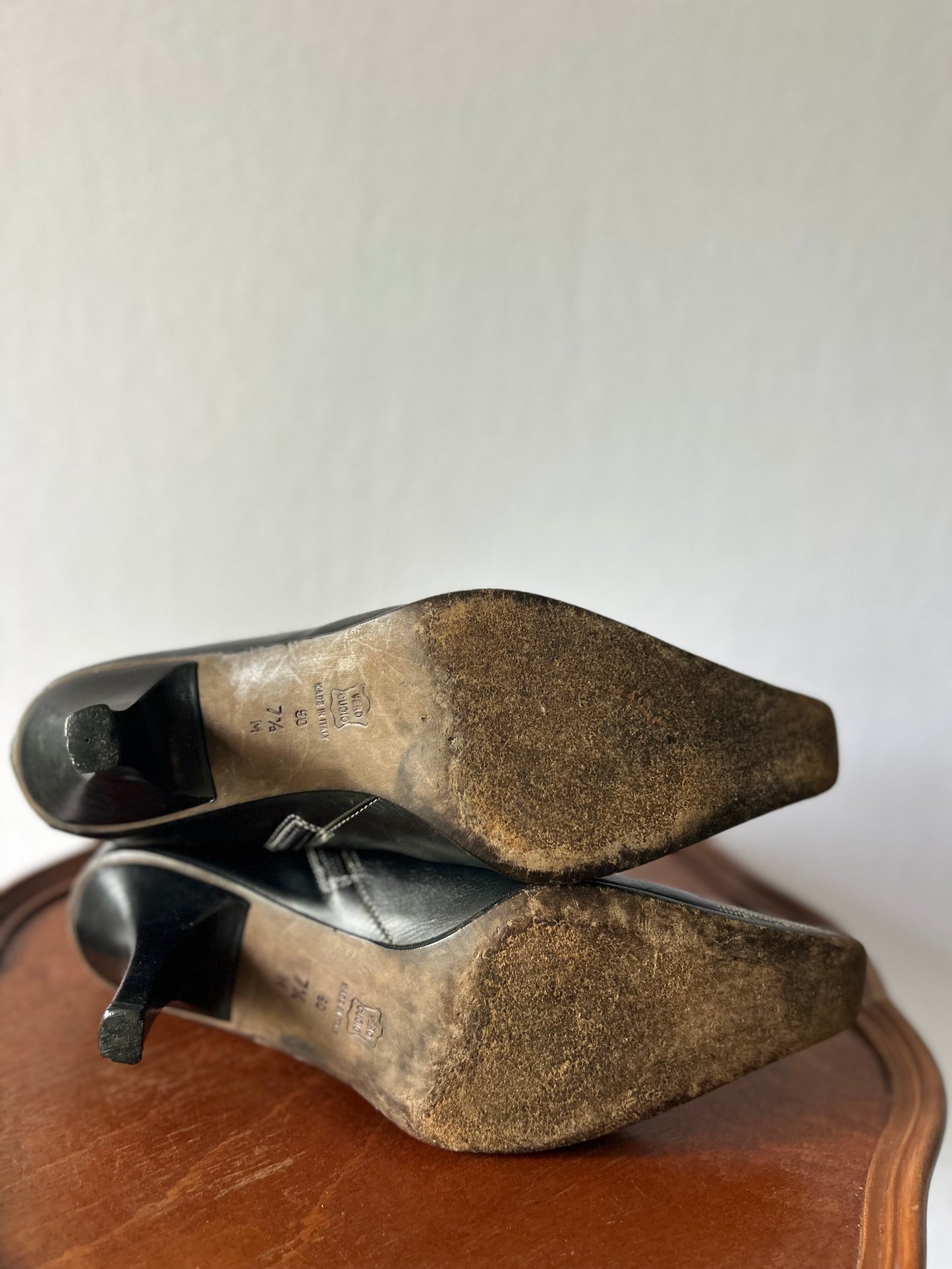 Italian Leather Pointed-Toe Boots – Size 7.5