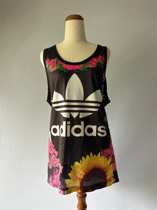 ADIDAS Originals Floral Print Mesh Tank Top / Jersey
