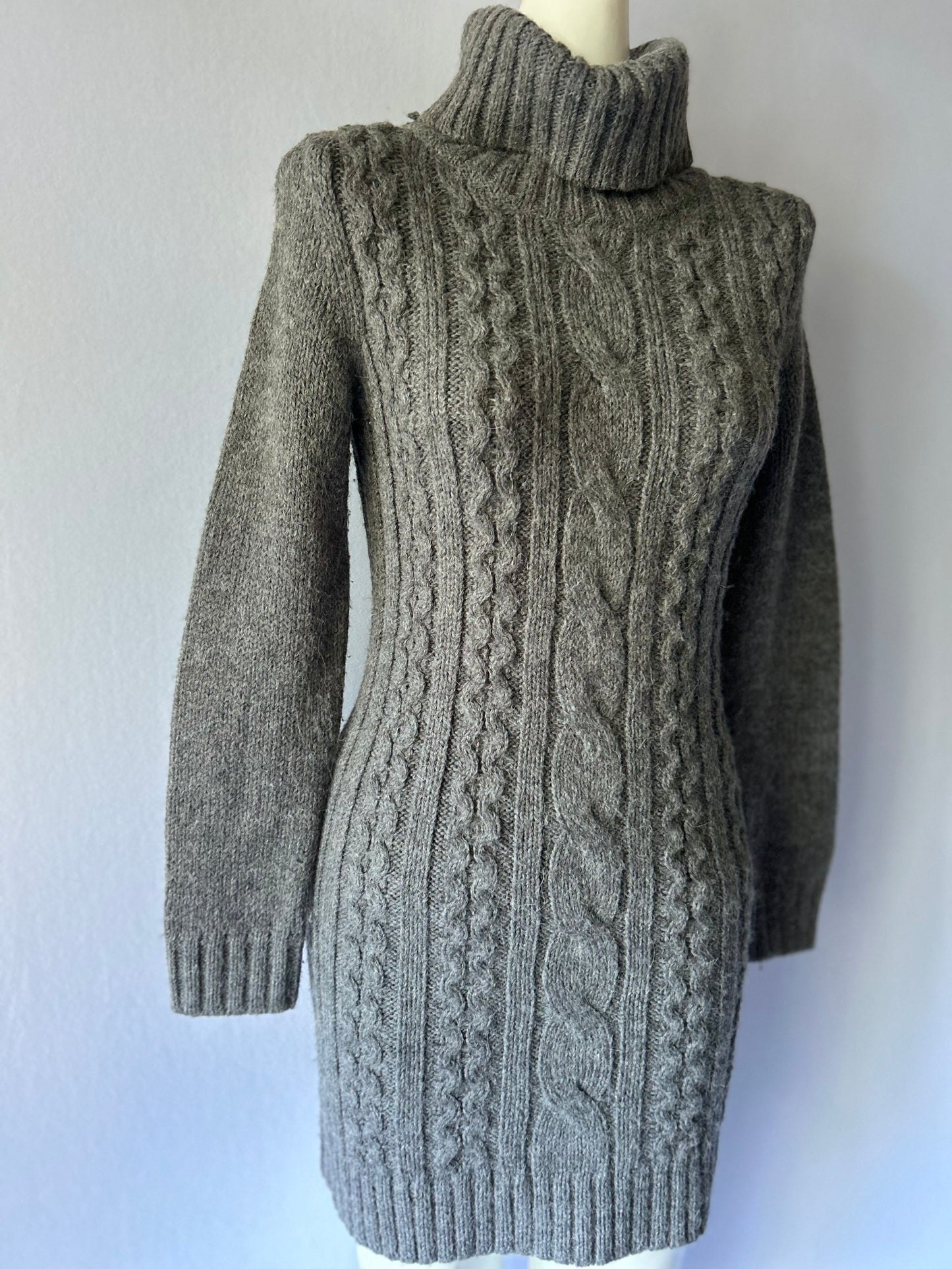 Cozy Alpaca & Wool Blend Knit Dress - Size S