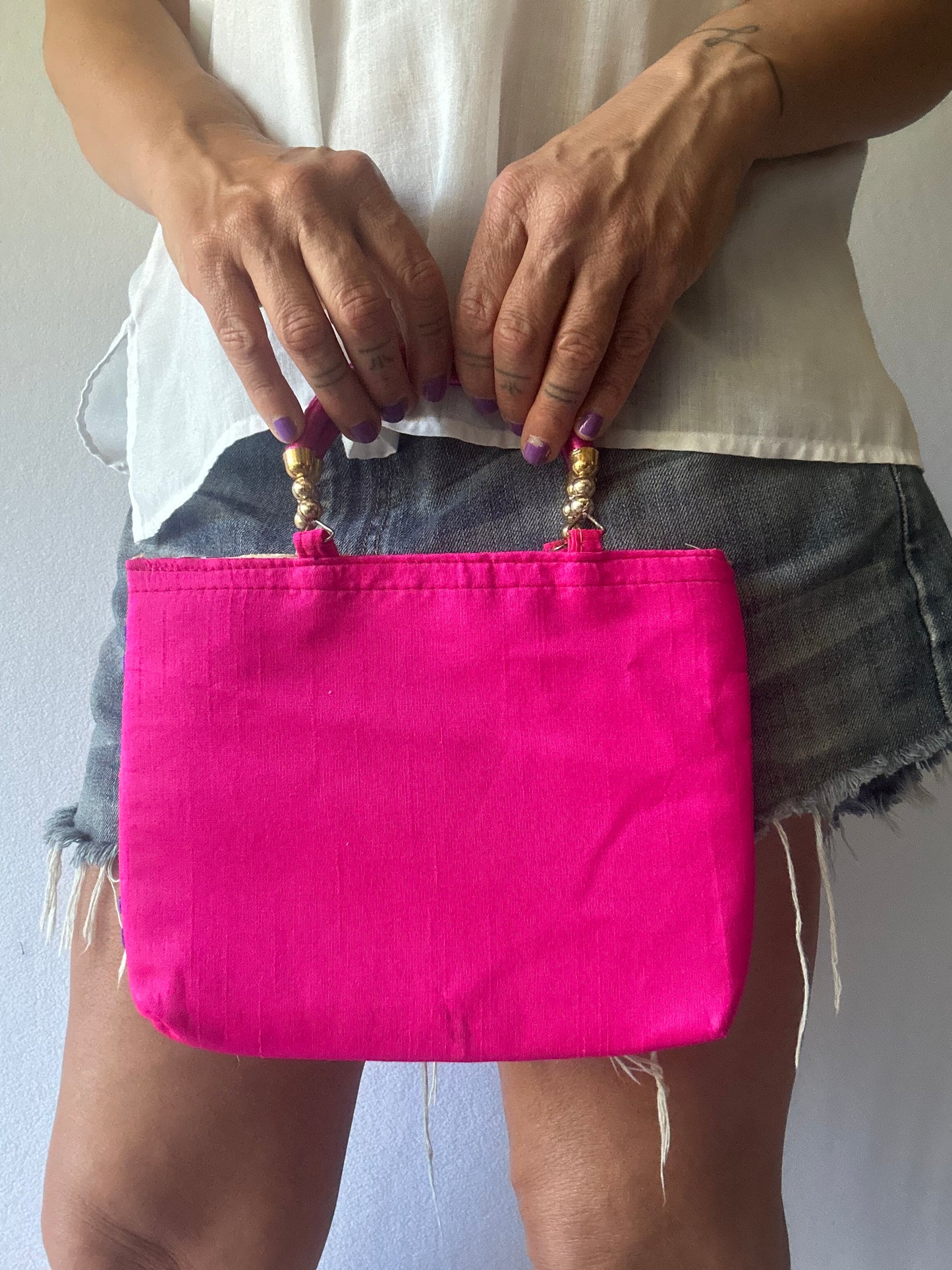 Embroidered Floral Handbag