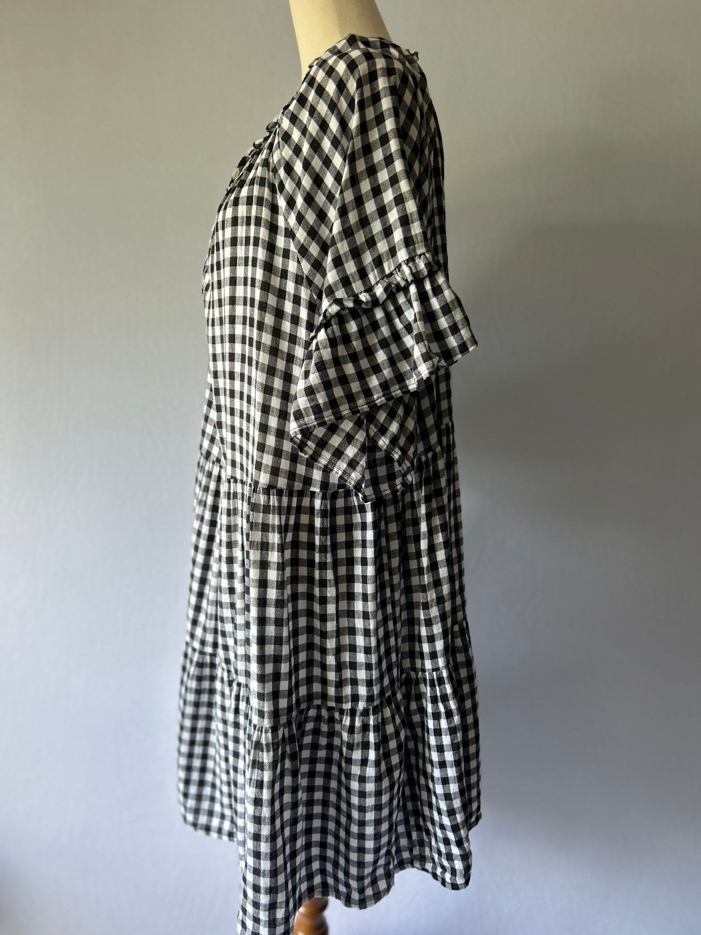 Black & White Check Dress – Size 18