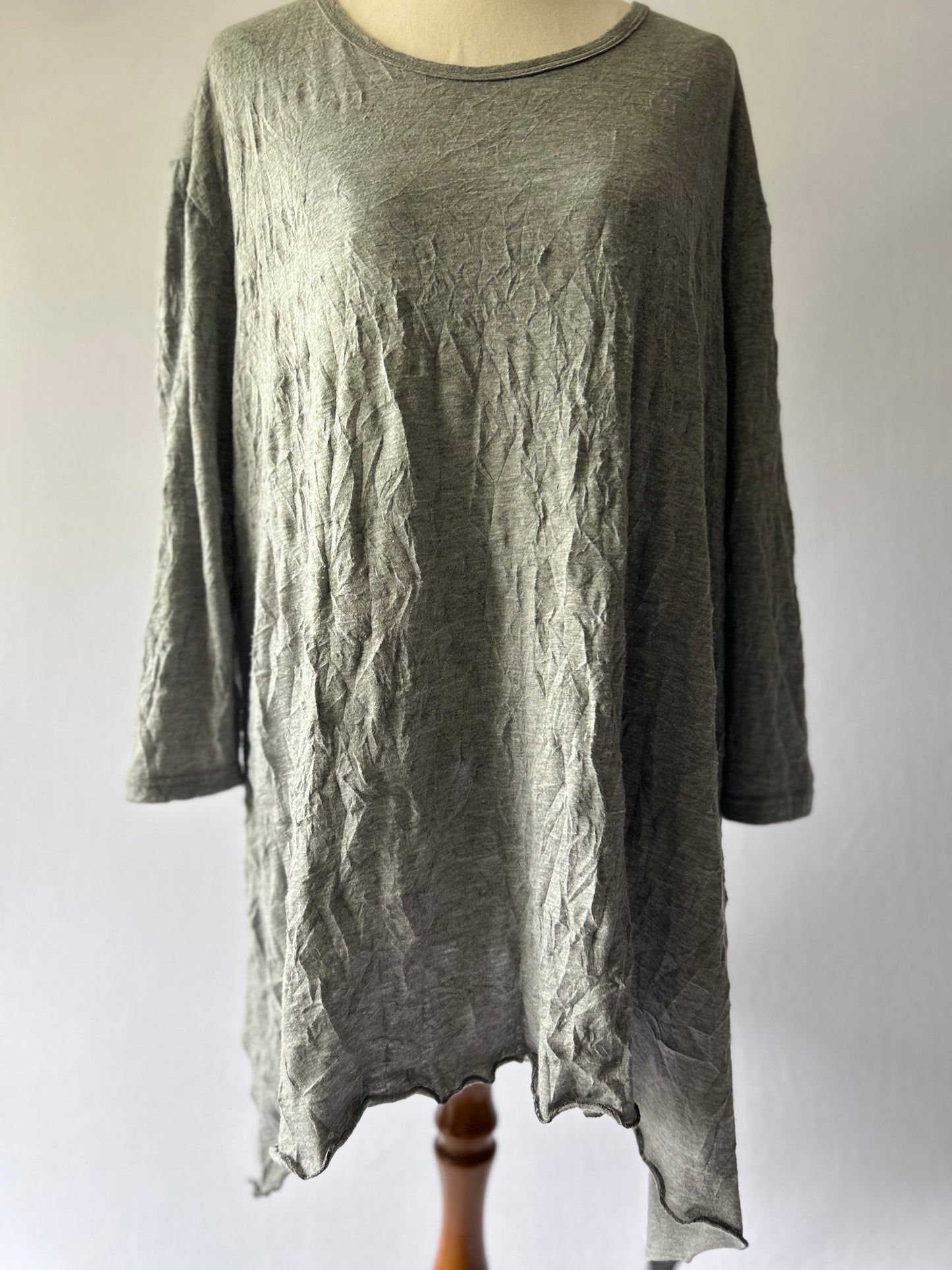 Hydra Dye Asymmetric Cotton Top – Made in New Zealand (Size Small)